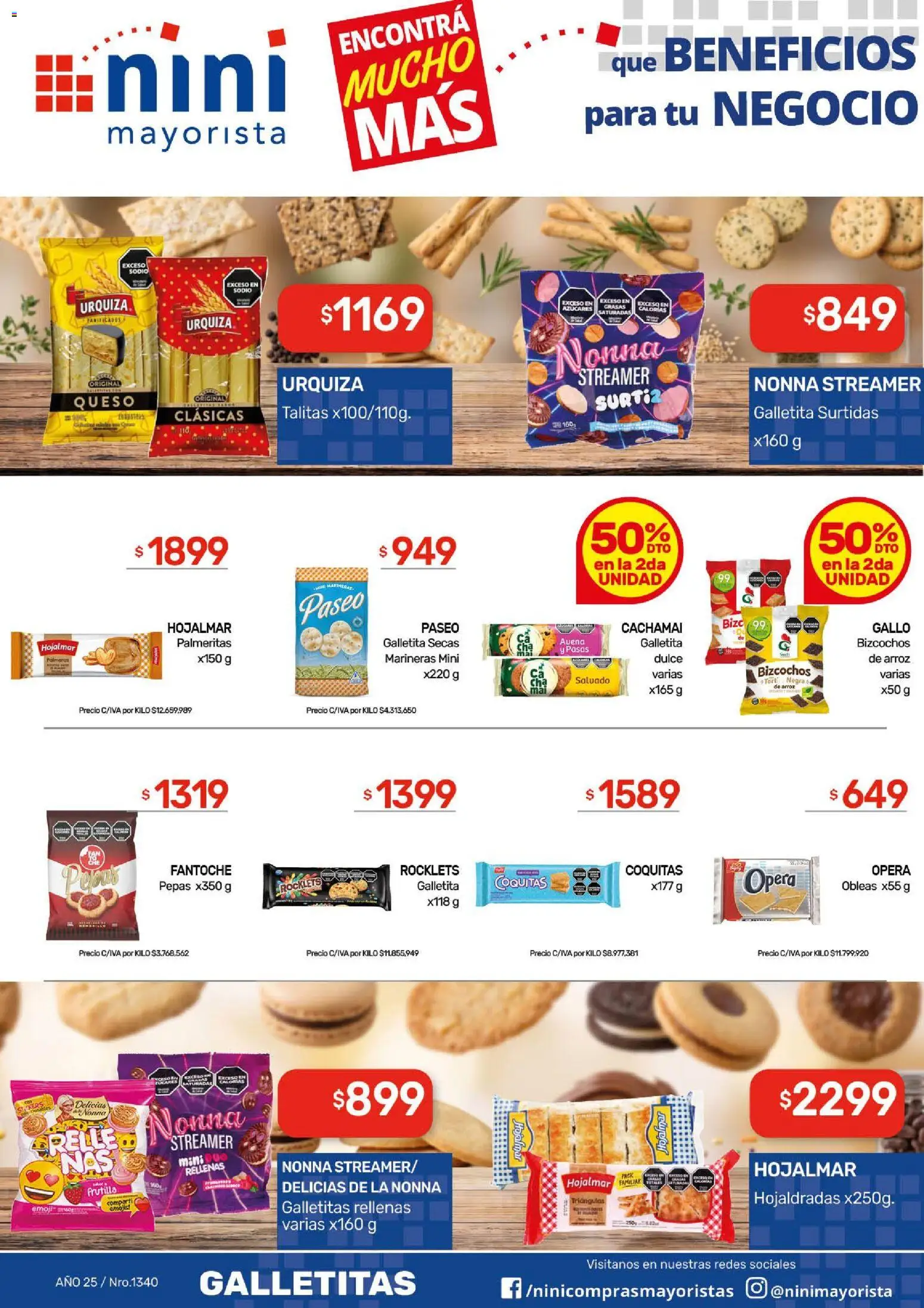 NINI Mayorista ofertas │ válido desde el 24/08/2026 | Página: 34 | Productos: Galletitas, Dulce, Queso, Bizcochos