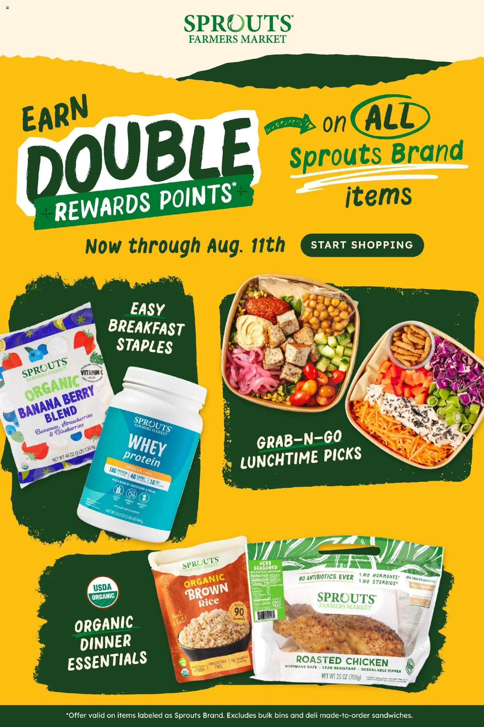 Sprouts Weekly Ad - valid from 07/29/2026 | Page: 1 | Products: Microwave, Rice, Strawberries, Blueberries