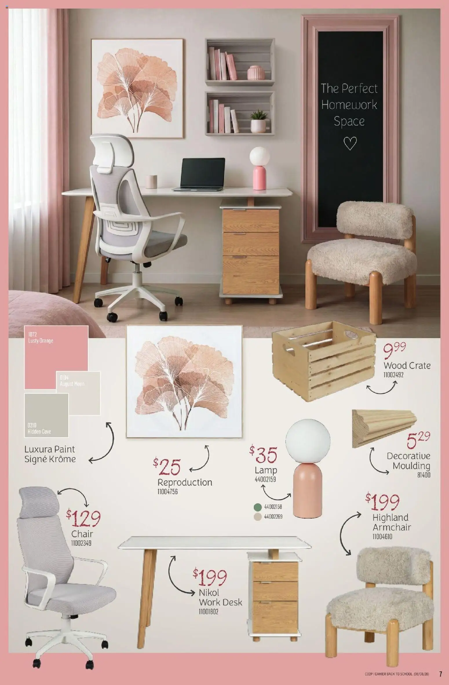 Canac flyer valid from Aug 6, 2026 | Page: 7 | Products: Armchair, Chair, Lamp