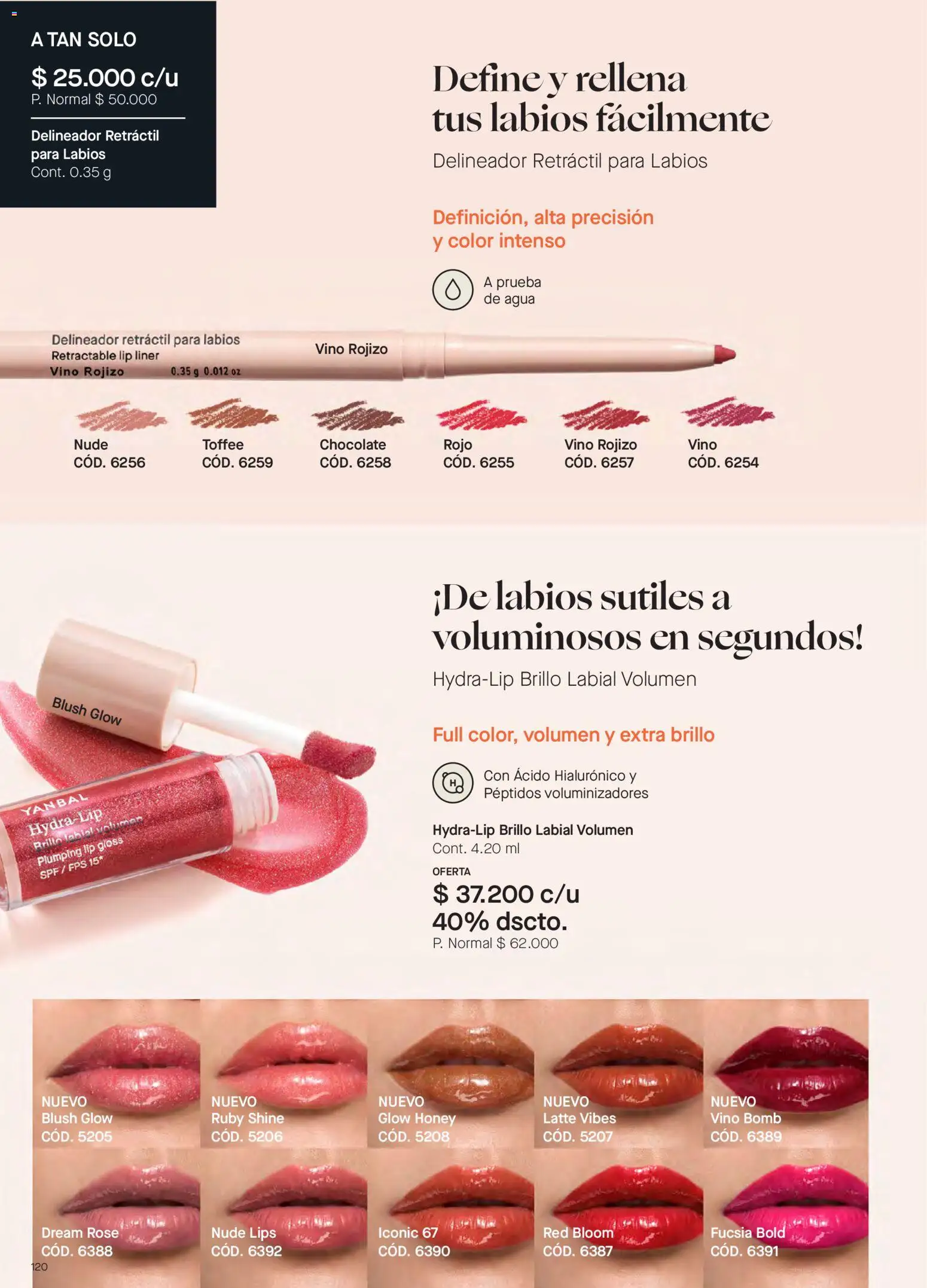 Yanbal revista - valida desde el 23.05.2026 | Página: 120 | Productos: Brillo, Delineador, Chocolate, Vino