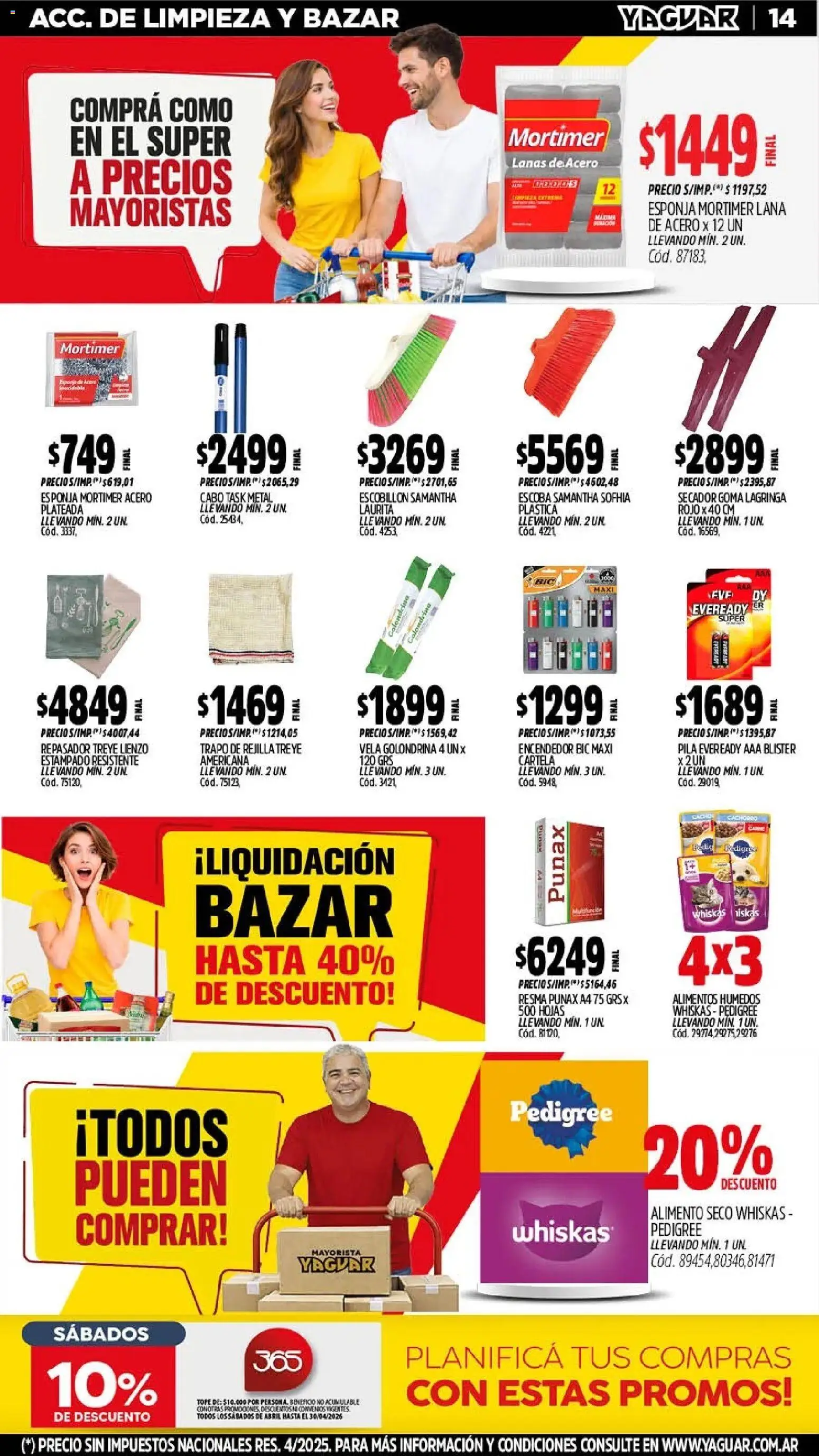 Yaguar catálogo │ válido desde el 11.05.2026 | Página: 15 | Productos: Vela, Pila, Escobillon, Escoba
