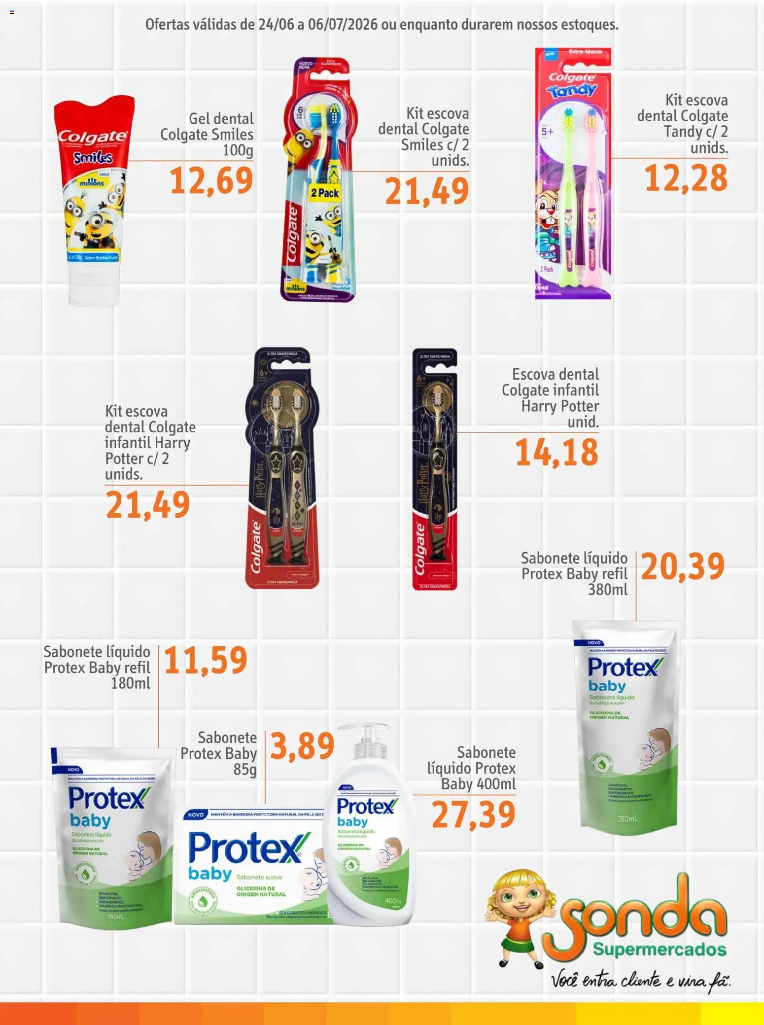 Sonda Folheto - válido de 24/06/2026 | Página: 11 | Produtos: Escova, Sabonete, Sabonete líquido