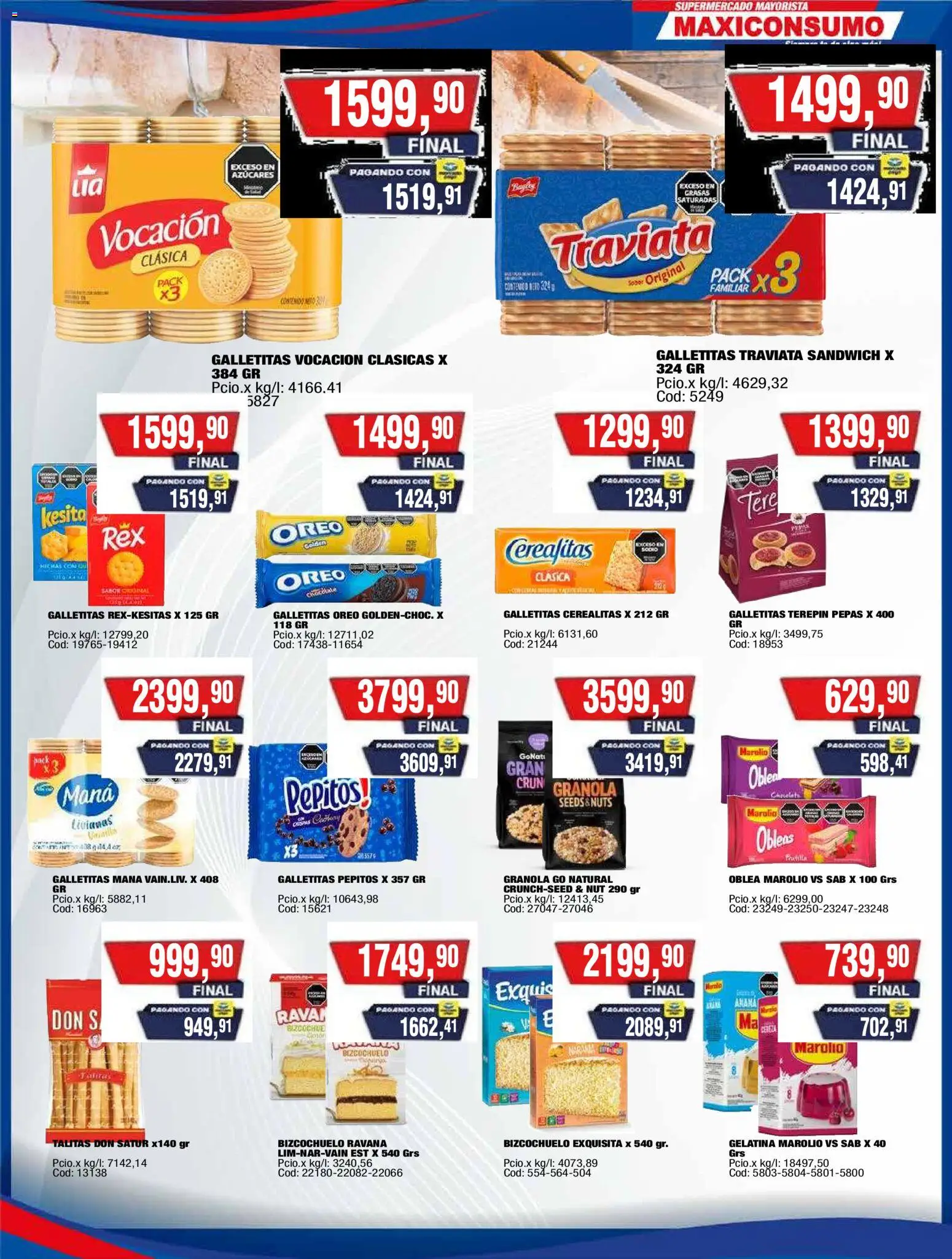Maxiconsumo ofertas │ válido desde el 01.06.2026 | Página: 7 | Productos: Galletitas, Gelatina, Ananá