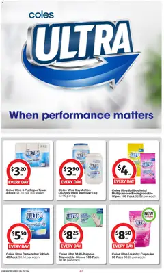 Preview of Coles catalogue - valid from 08/07/2026 | Page: 42 | Products: Gloves, Laundry, Multipurpose, Dishwasher