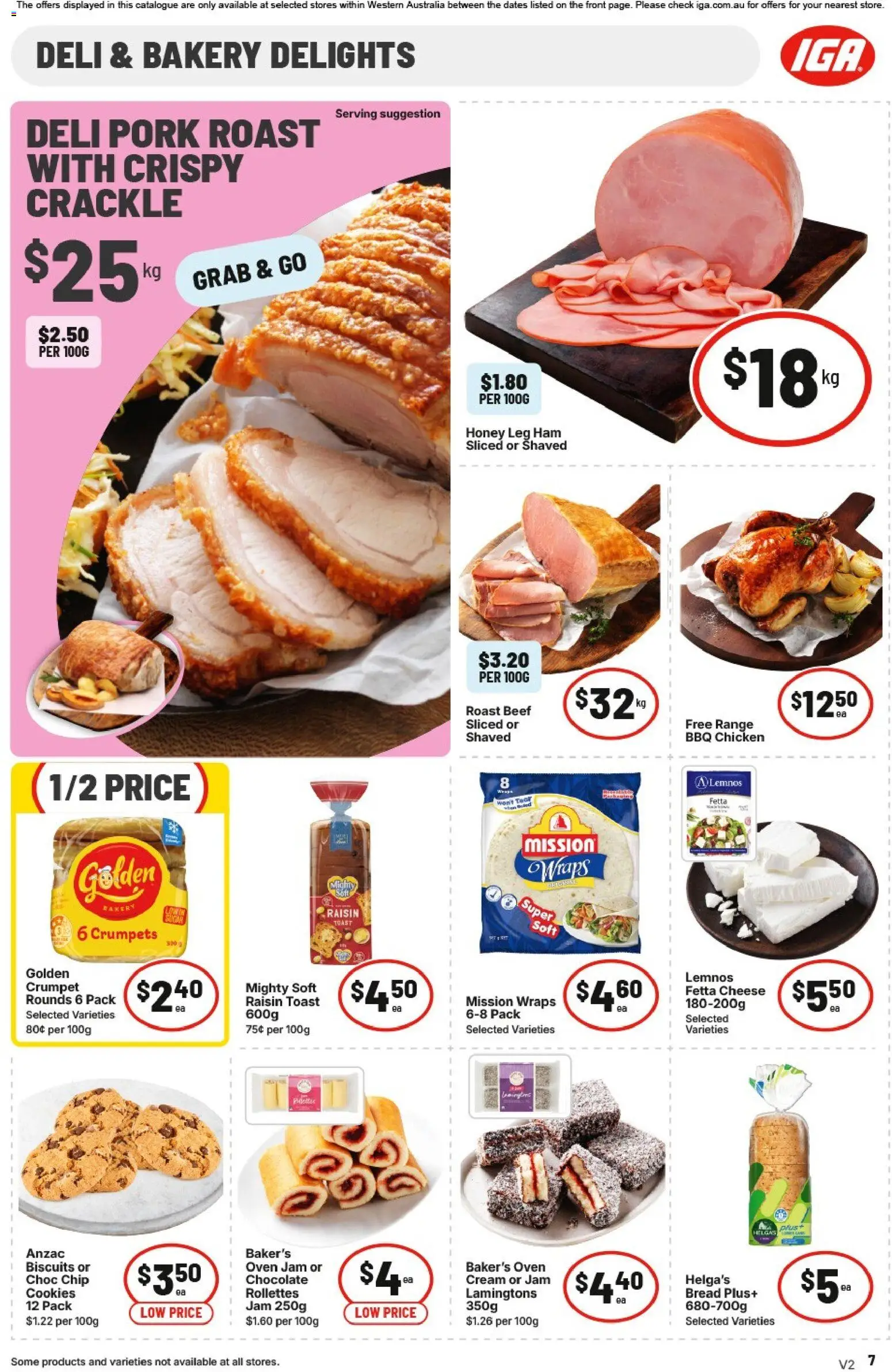 IGA catalogue - valid from 01/07/2026 | Page: 7 | Products: Crumpets, Ham, Honey, Beef