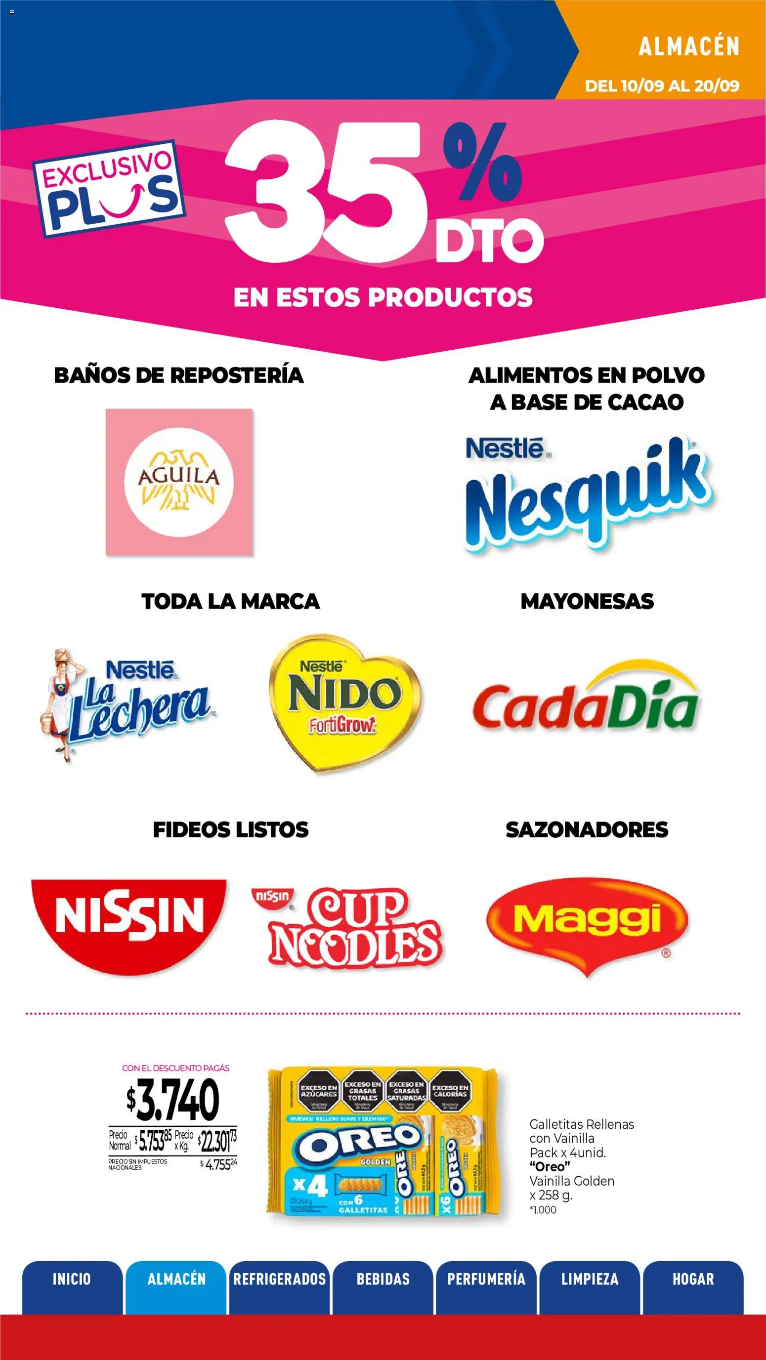 La Anonima catálogo │ válido desde el 10/09/2026 | Página: 7 | Productos: Bebidas, Alimentos, Fideos, Cacao