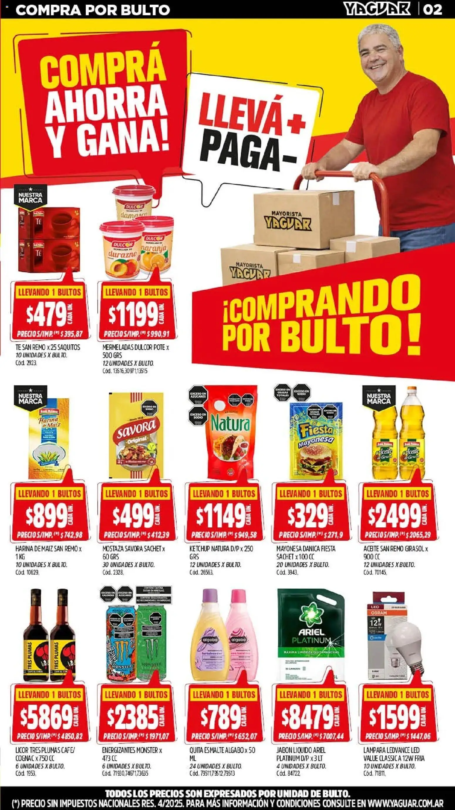 Yaguar catálogo │ válido desde el 11.05.2026 | Página: 2 | Productos: Harina, Mayonesa, Maiz, Té