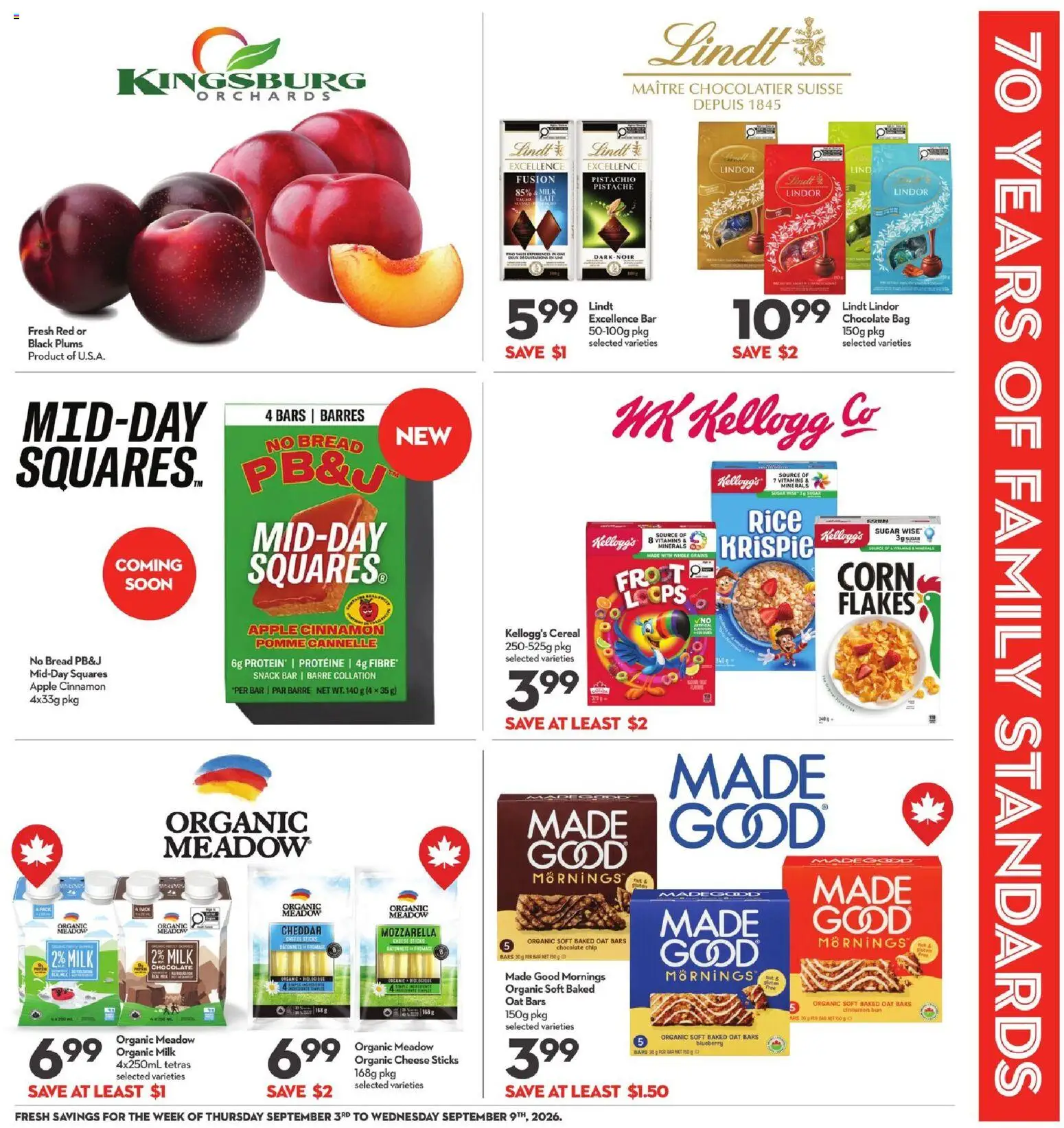 Longo's flyer valid from Sep 3, 2026 | Page: 13 | Products: Sugar, Grains, Bread, Chocolate