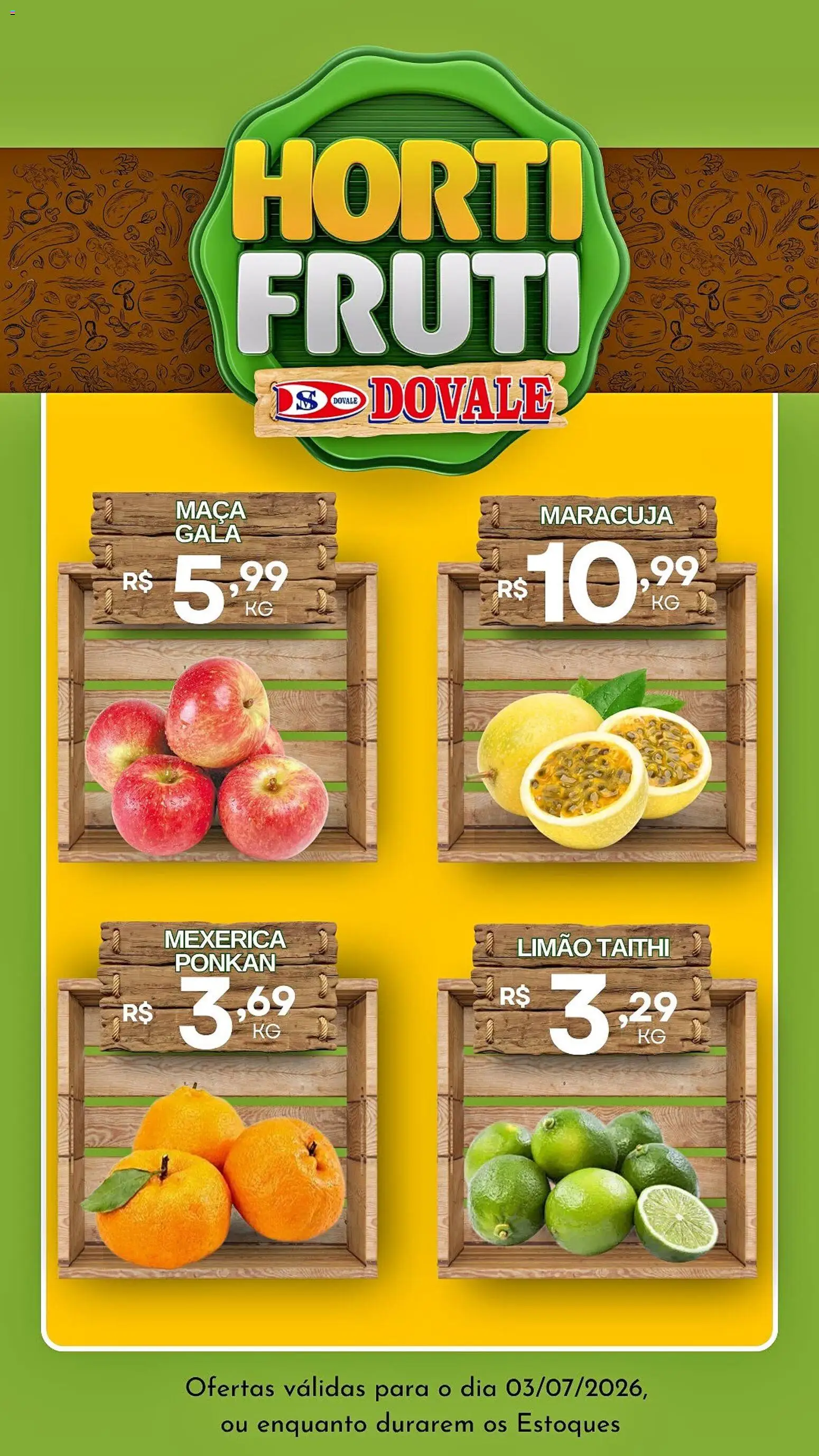 Dovale Folheto - válido de 03/07/2026 | Página: 3 | Produtos: Maracujá, Mexerica