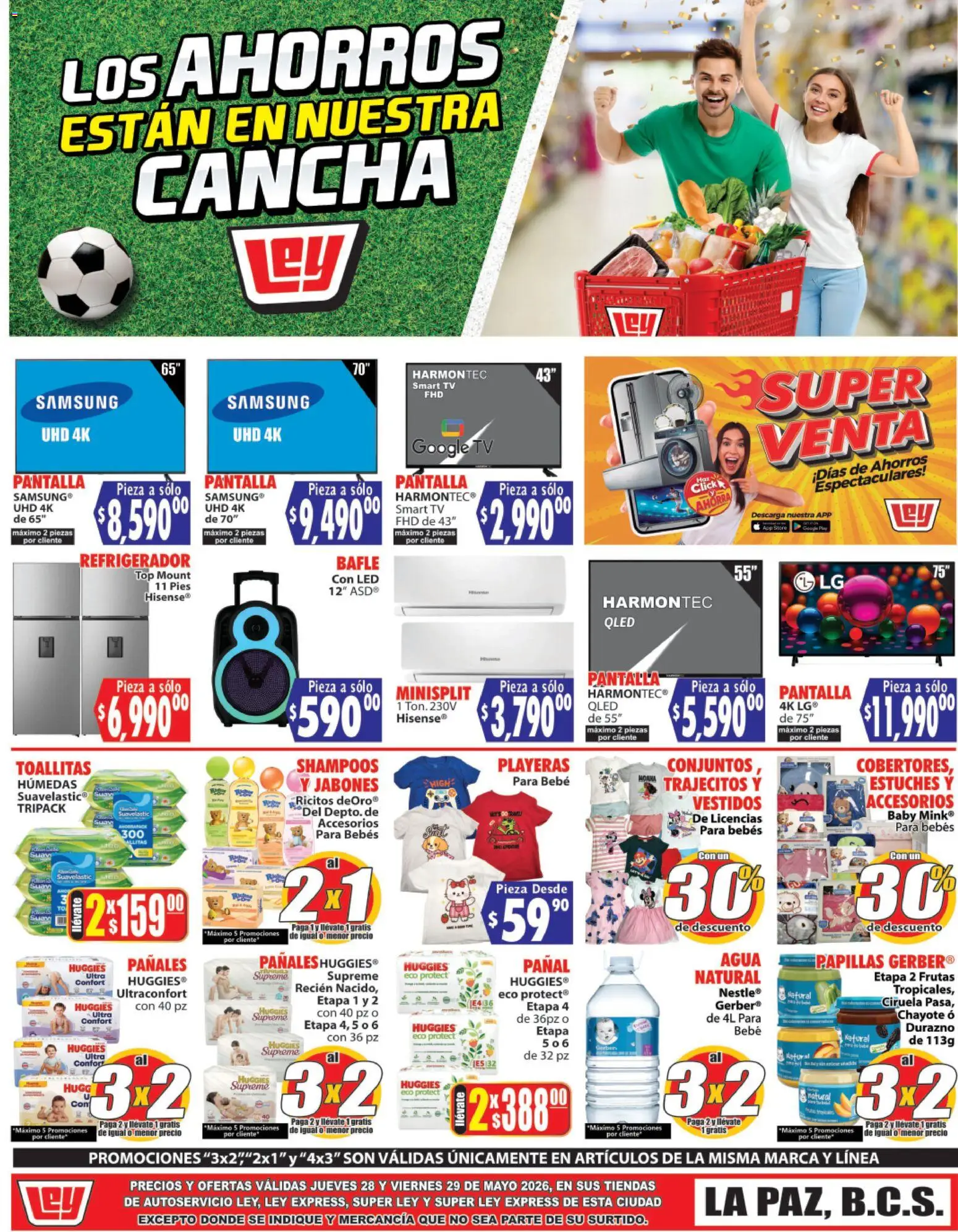 Nuevas ofertas de Casa Ley válidas en toda la República Mexicana desde el 28.05.2026. ¡Encuentra las mejores ofertas en Casa Ley folleto Autoservicio La Paz, BCS! | Página: 2 | Productos: Refrigerador, Durazno, Agua, Top