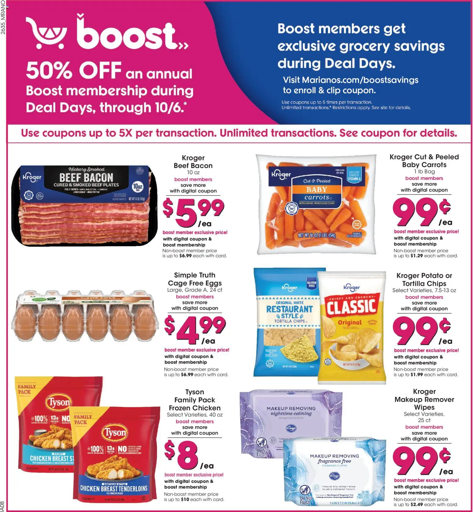 Mariano's Weekly Ad - valid from 09/30/2026 | Page: 9 | Products: Makeup Remover, Eggs, Bag, Carrots