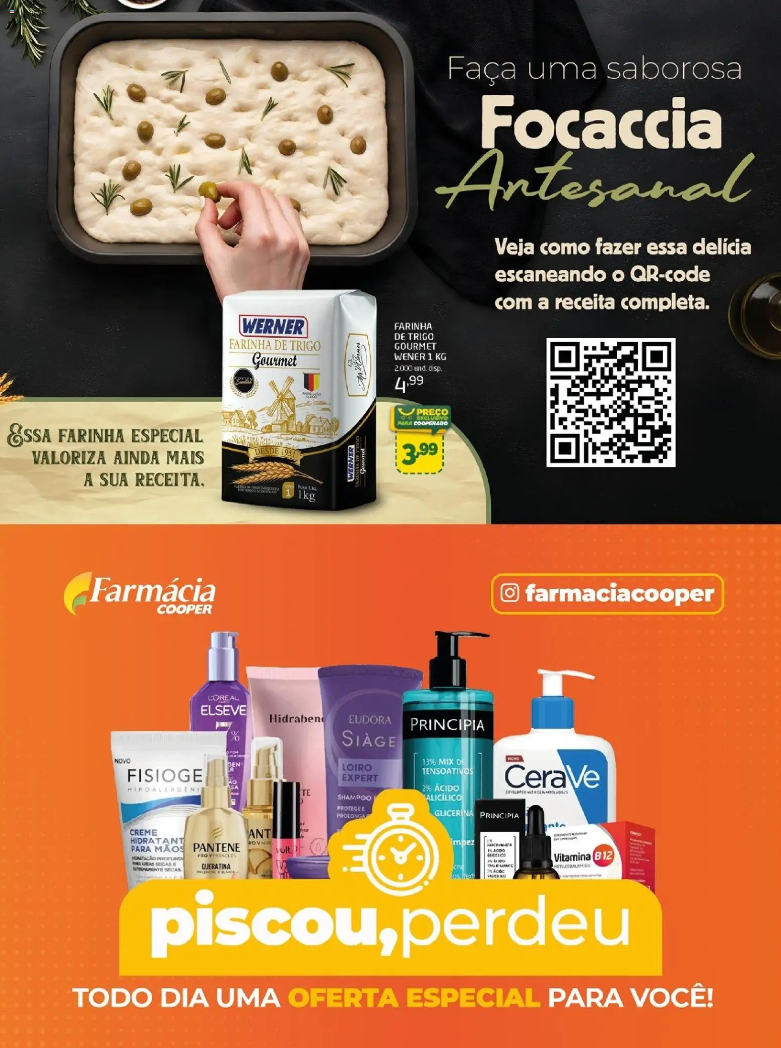 Cooper Folheto - válido de 19/08/2026 | Página: 9 | Produtos: Shampoo, Farinha de trigo, Faca, Focaccia