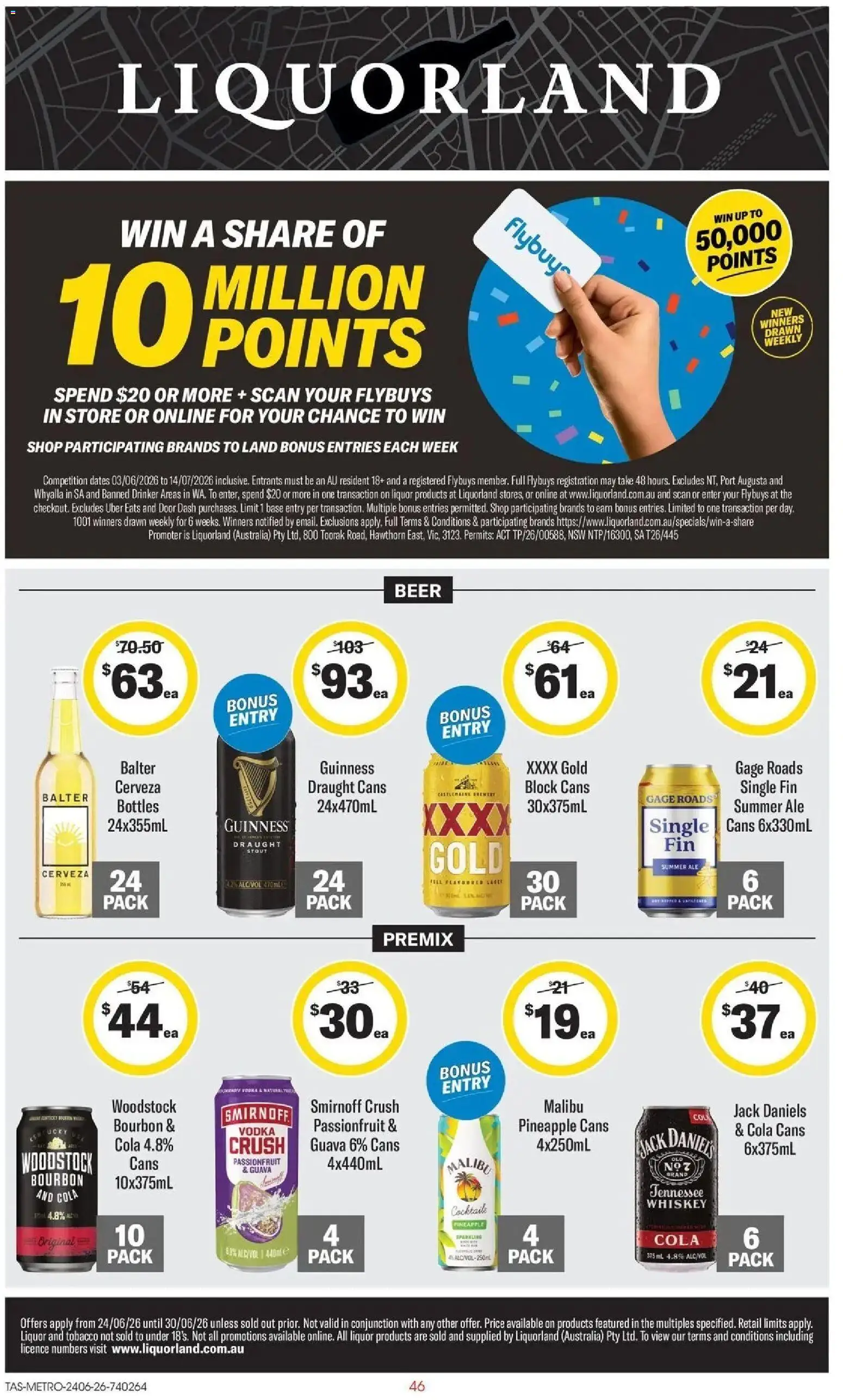Coles catalogue - valid from 23/06/2026 | Page: 46 | Products: Door, Beer, Passionfruit, Vodka