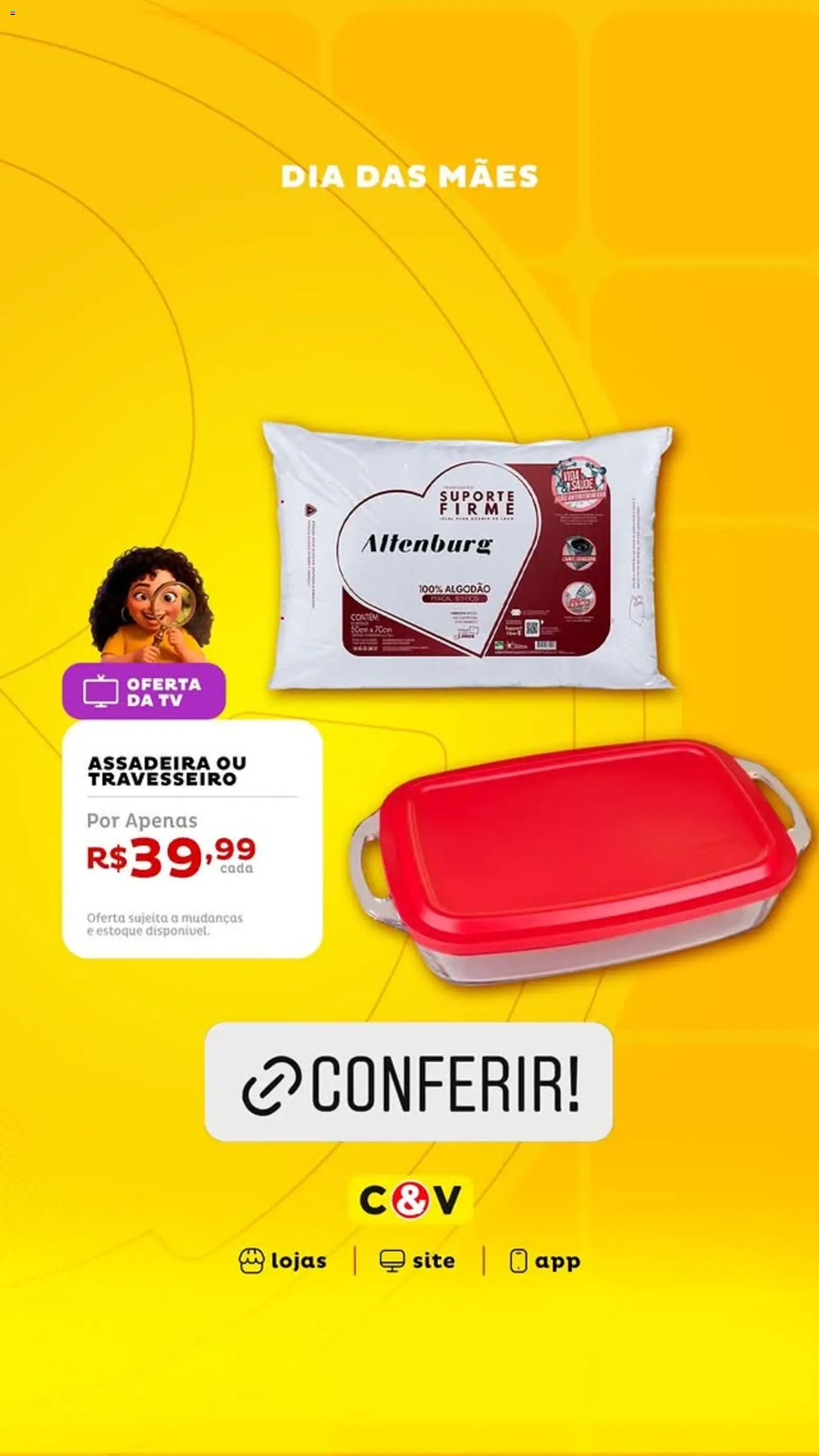 Casa e Video Folheto - válido de 11.05.2026 | Página: 8 | Produtos: Travesseiro, Tv, Algodão, Assadeira