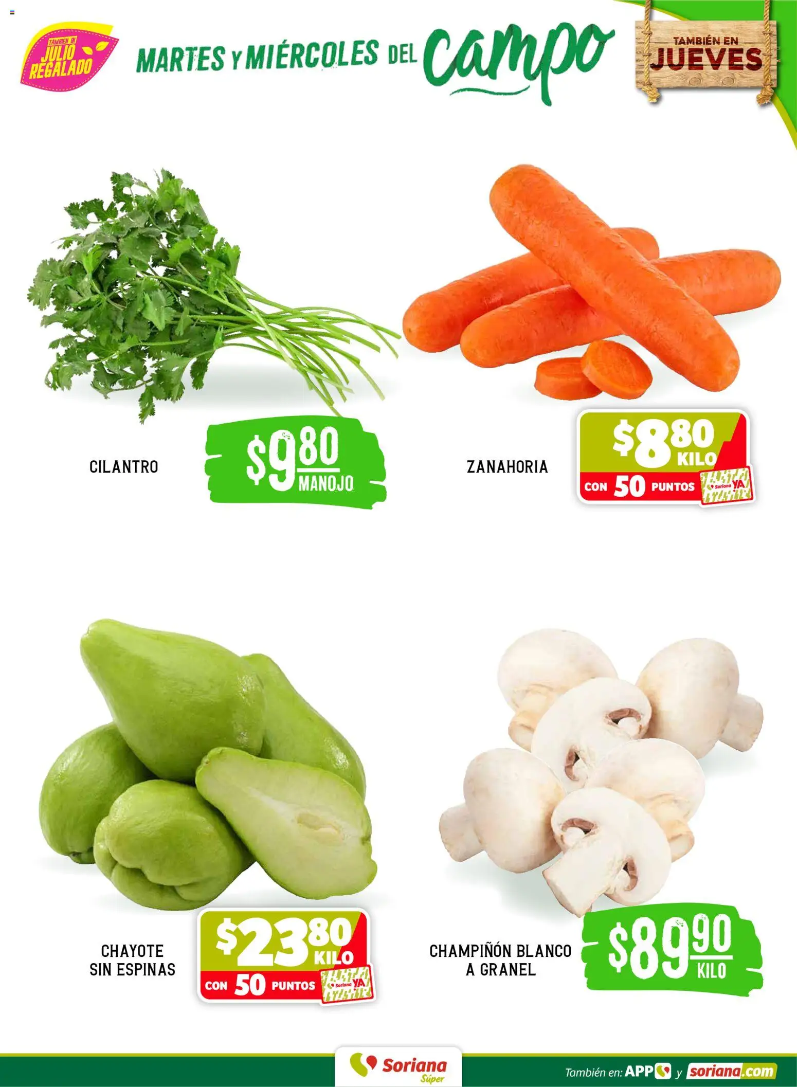 Nuevas ofertas de Soriana válidas en toda la República Mexicana desde el 26.05.2026. ¡Encuentra las mejores ofertas en Soriana Martes y Miércoles del Campo Súper: Tijuana, Mexicali, Ensenada, San Luis Río Colorado y Tecate! | Página: 3 | Productos: Zanahoria