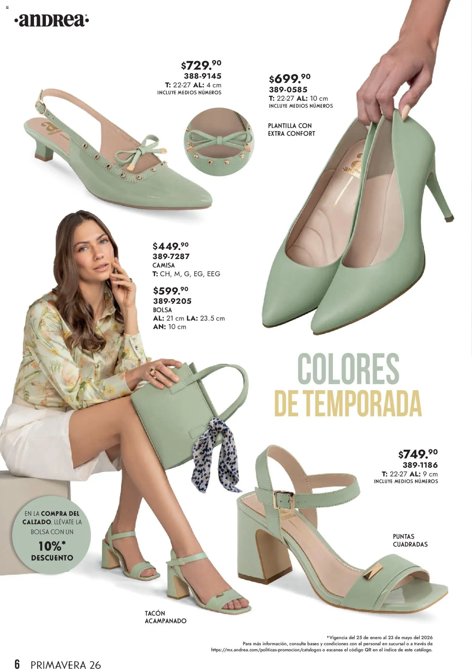 Nuevas ofertas de Andrea válidas en toda la República Mexicana desde el 22.03.2026. ¡Encuentra las mejores ofertas en Andrea catálogo Lo más top! | Página: 6 | Productos: Bolsa, Camisa
