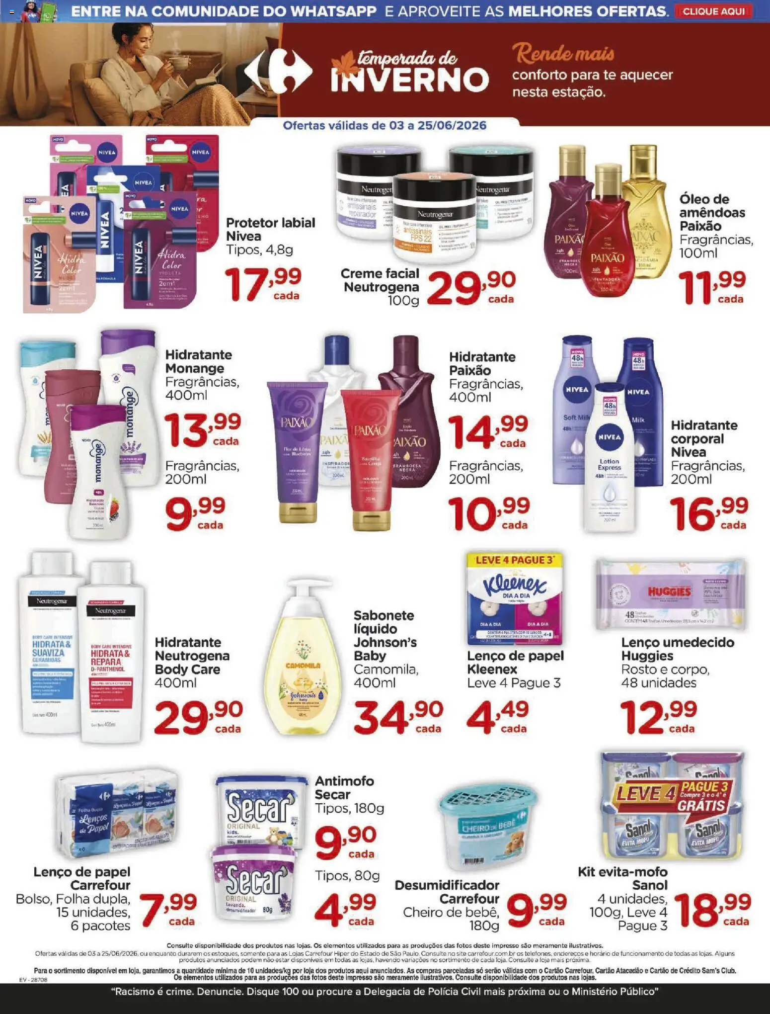 Carrefour Folheto - válido de 03.06.2026 | Página: 7 | Produtos: Lenço, Óleo, Protetor labial, Lenço umedecido