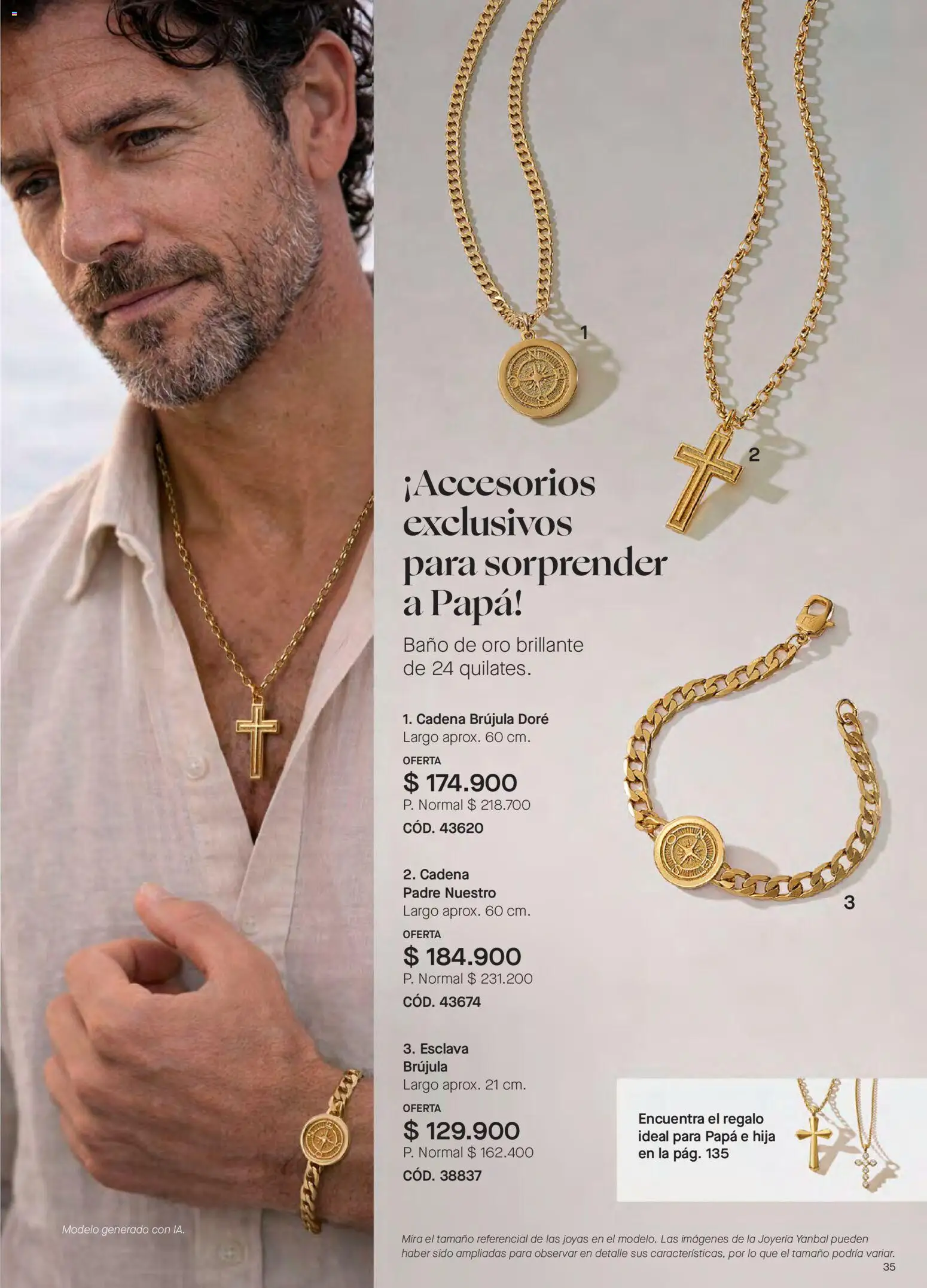 Yanbal revista - valida desde el 23.05.2026 | Página: 35 | Productos: Esclava, Cadena, Baño, Papa