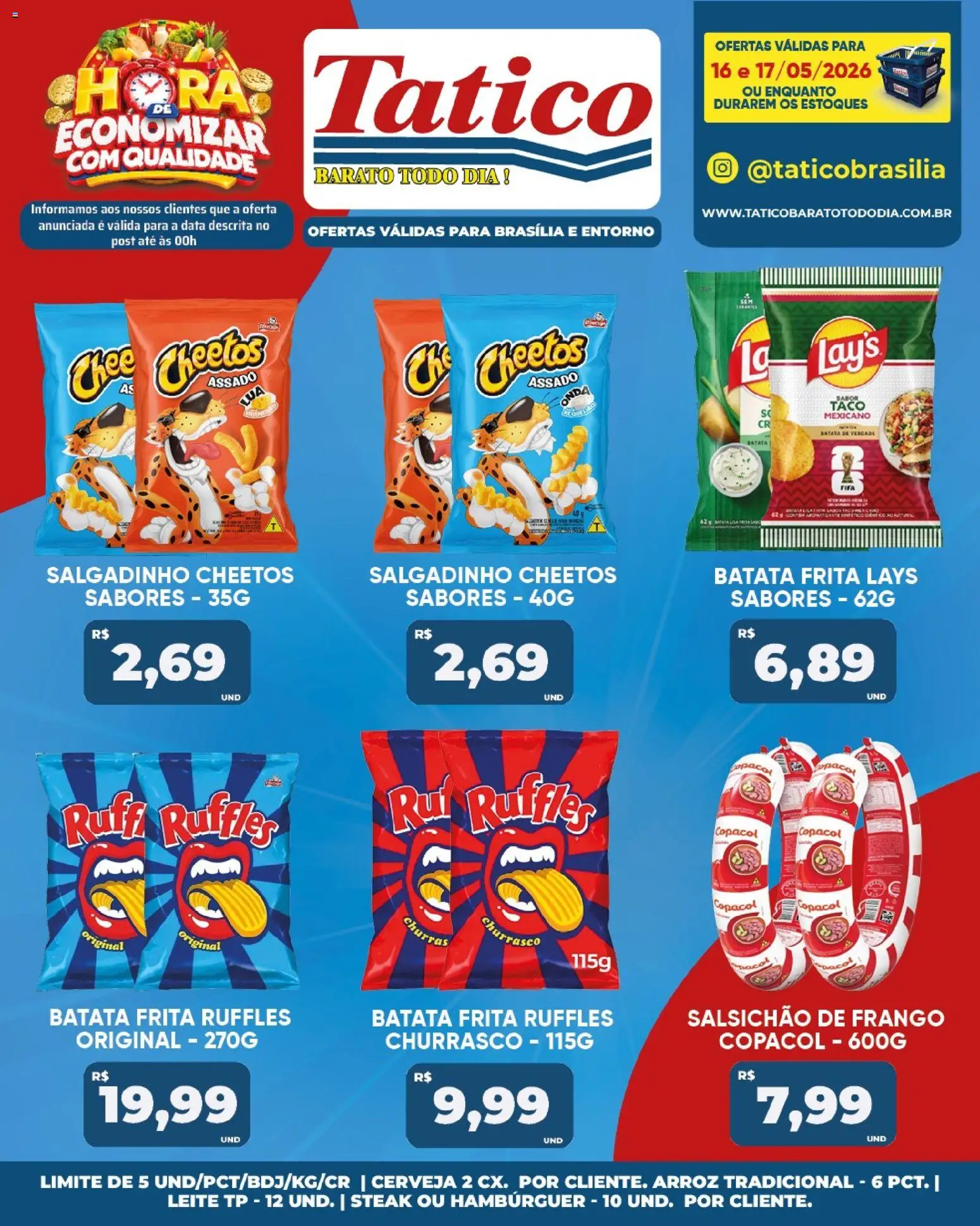 Tatico Folheto - válido de 16.05.2026 | Página: 20 | Produtos: Hambúrguer, Cheetos, Batata, Batata frita