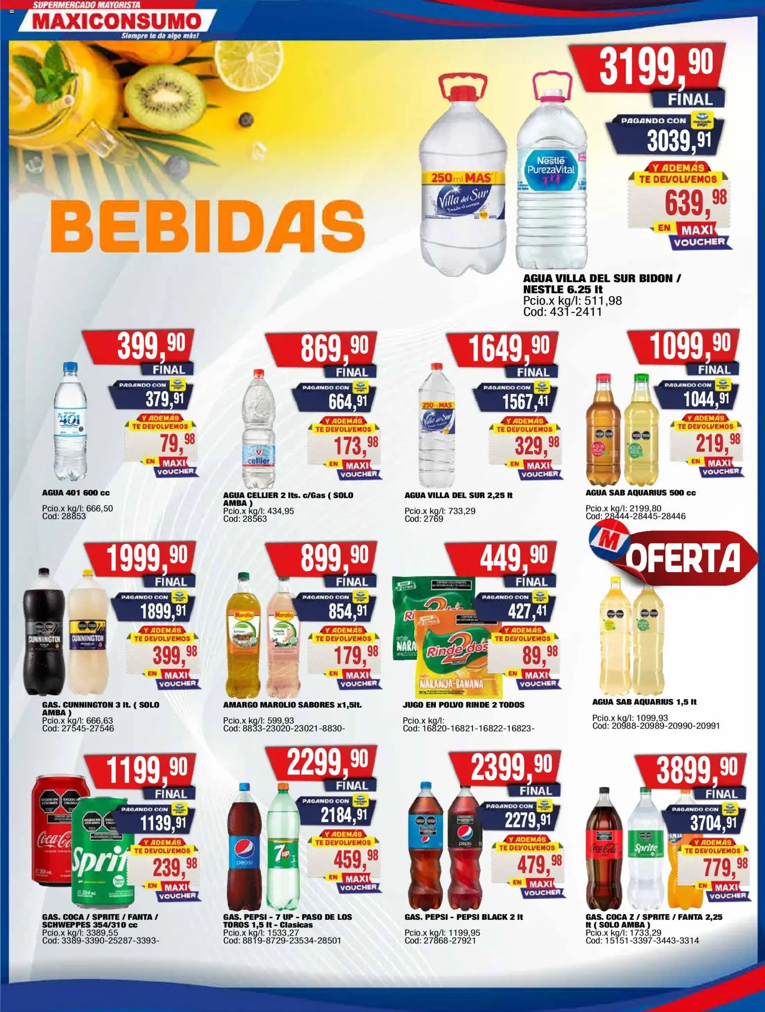 Maxiconsumo ofertas │ válido desde el 16.03.2026 | Página: 17 | Productos: Bidón, Agua, Jugo, Té