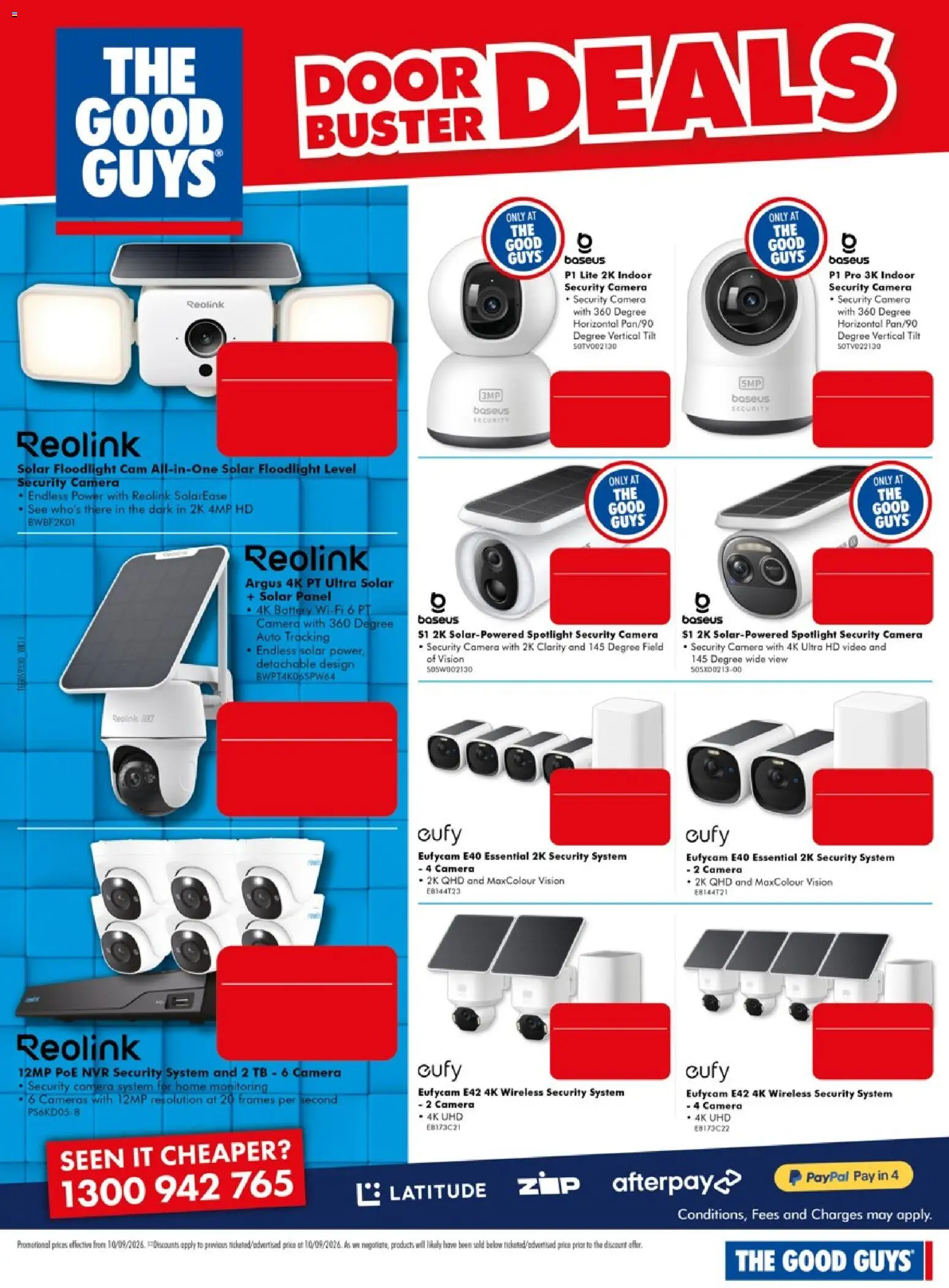 The Good Guys catalogue - valid from 10/09/2026 | Page: 19 | Products: Door, Battery, Camera, Video