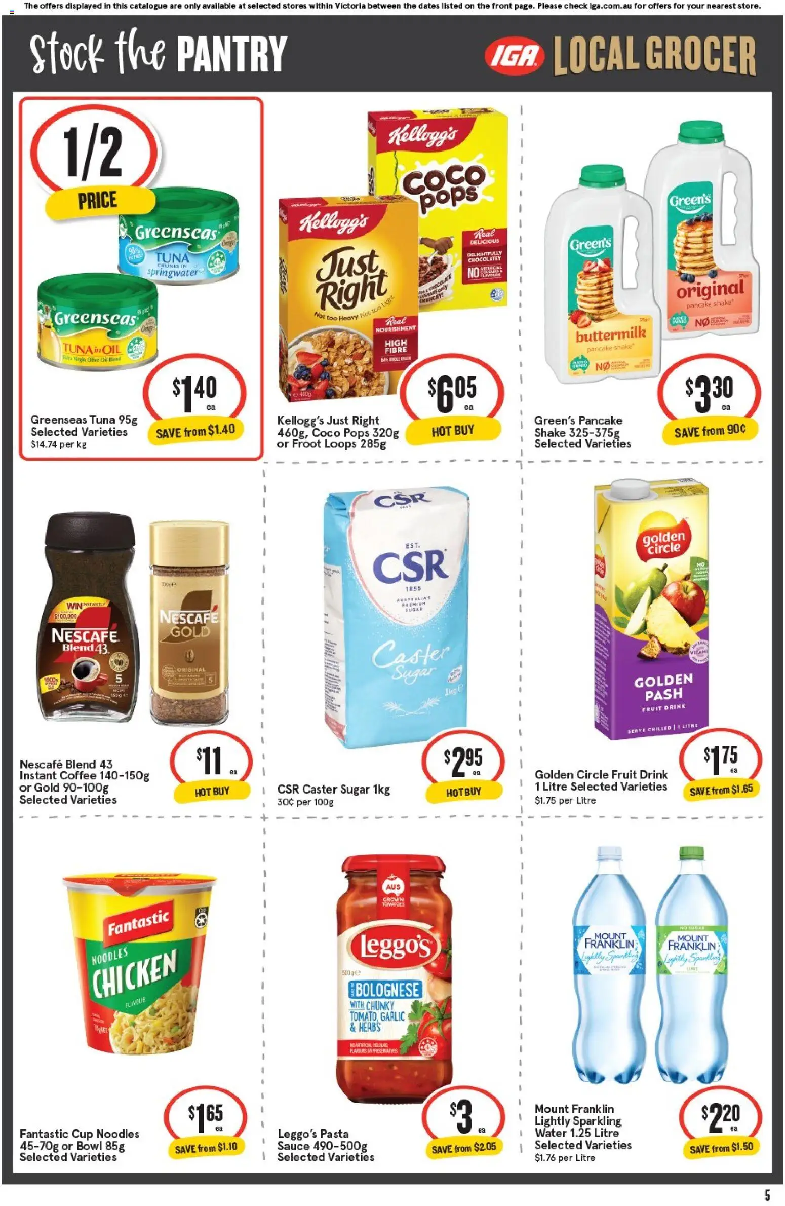 IGA catalogue - valid from 26/08/2026 | Page: 5 | Products: Food, Apples, Oranges, Onions