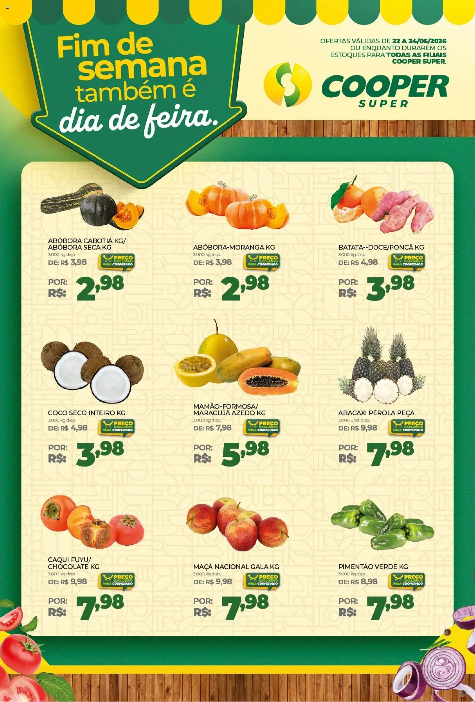 Cooper Folheto - válido de 22.05.2026 | Página: 1 | Produtos: Caqui, Maracujá, Abóbora, Abacaxi