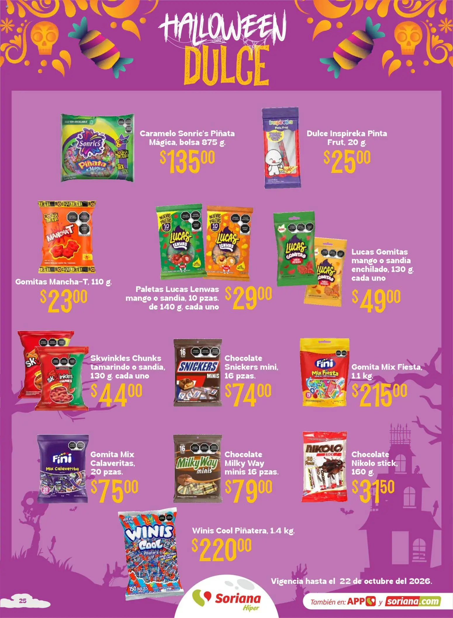 Nuevas ofertas de Soriana válidas en toda la República Mexicana desde el 01/10/2026. ¡Encuentra las mejores ofertas en Soriana Híper - Halloween y Día de muertos! | Página: 25