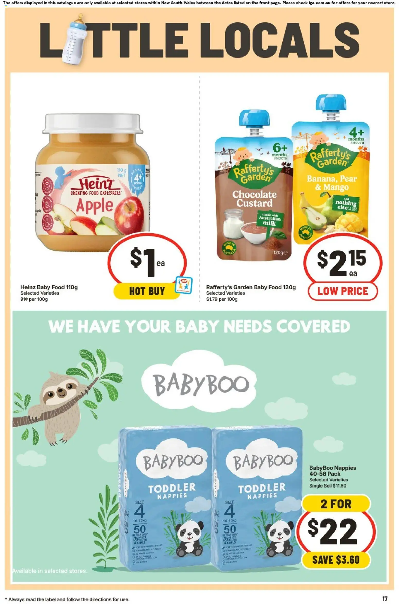 IGA catalogue - valid from 05/08/2026 | Page: 17 | Products: Milk, Nappies, Baby food, Mango