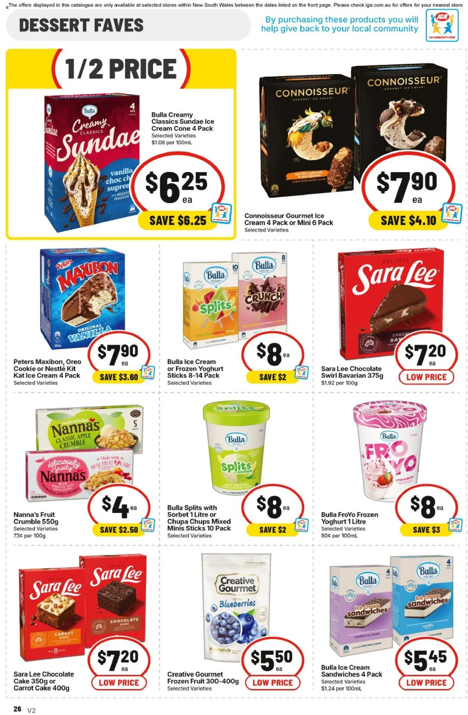 IGA catalogue - valid from 17.06.2026 | Page: 24 | Products: Chocolate, Peanuts, Ice cream, Blueberries
