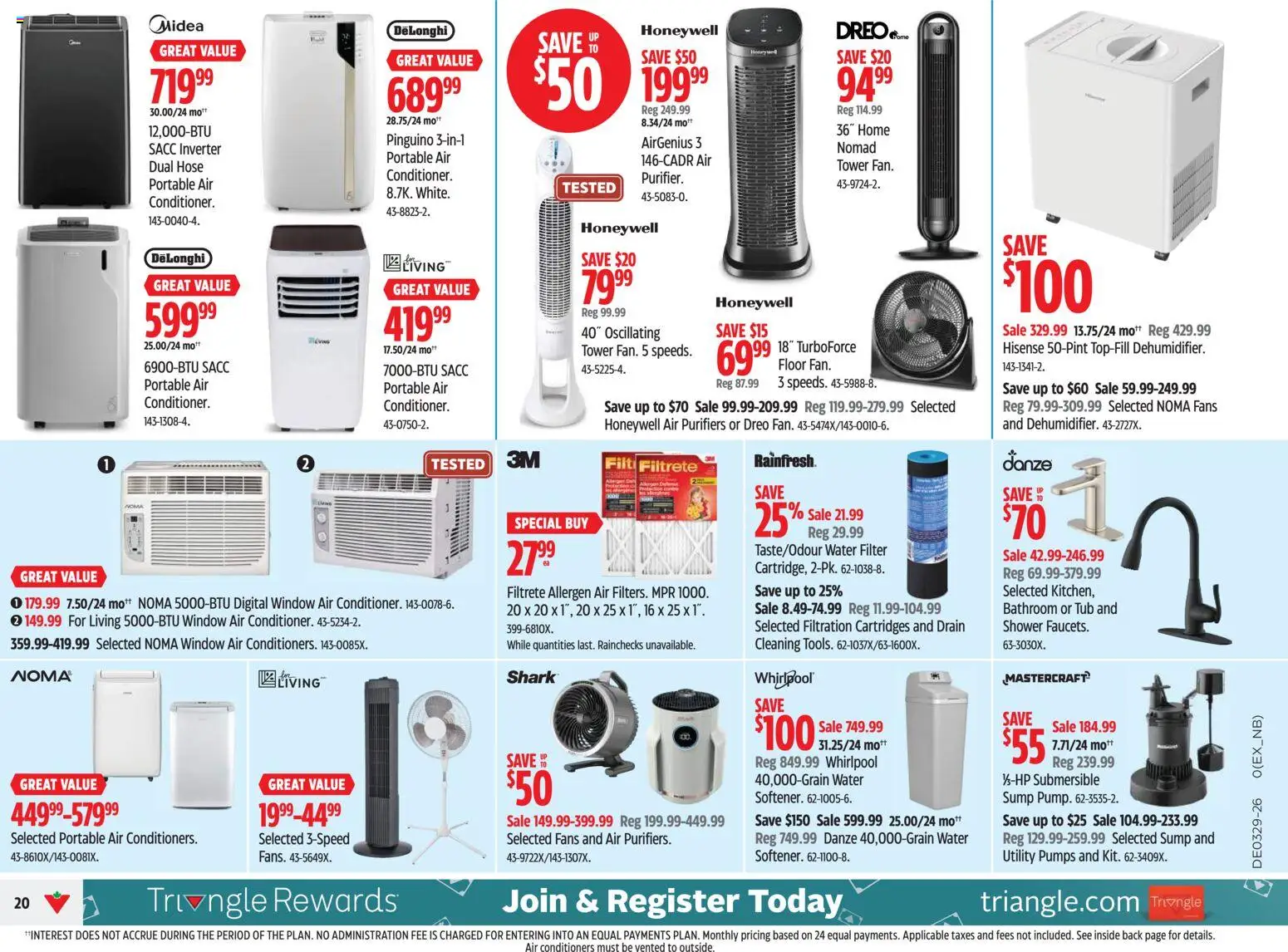 Canadian Tire flyer valid from Jul 16, 2026 | Page: 20 | Products: Water, Shower
