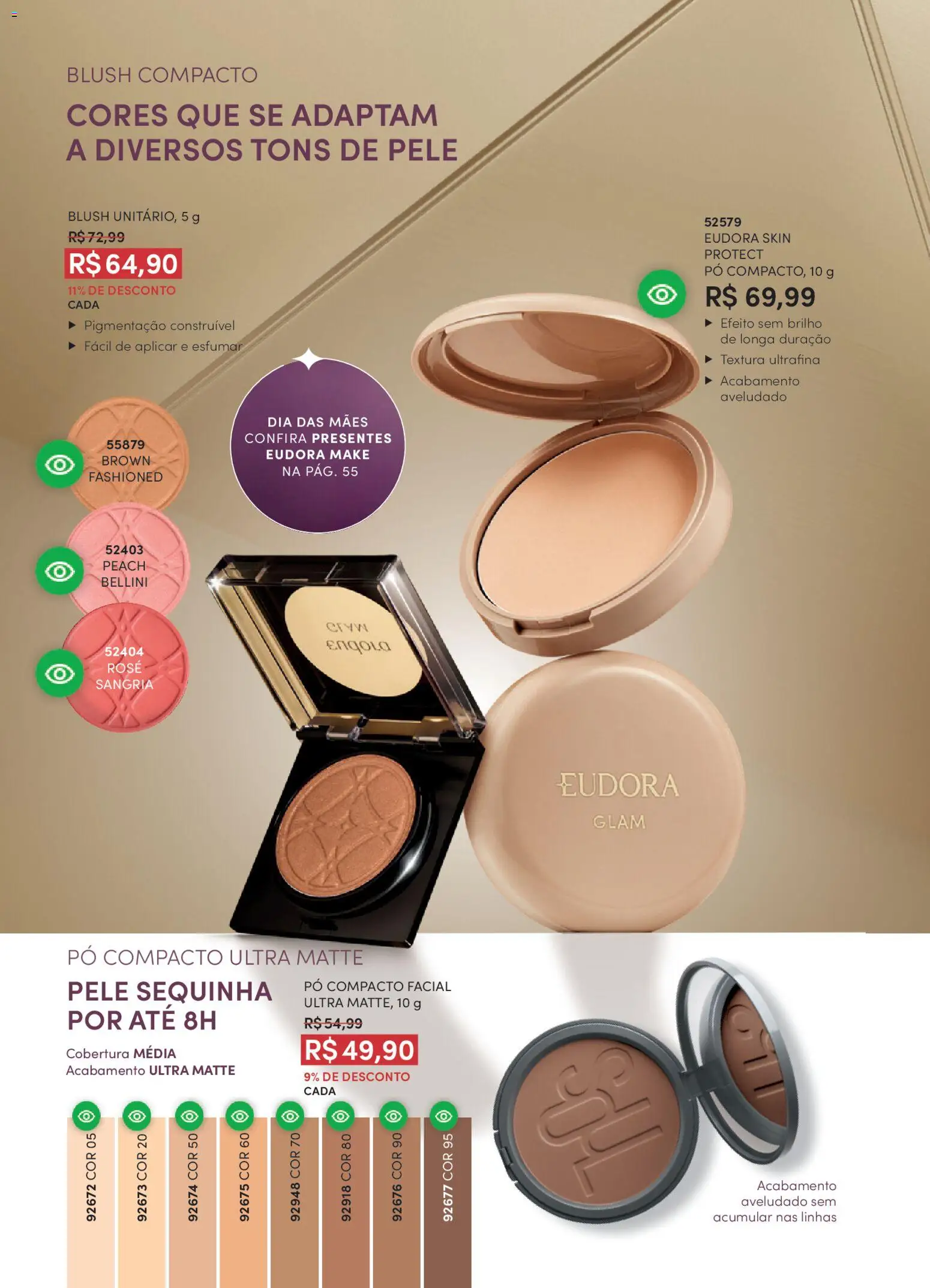Eudora Folheto - válido de 01.04.2026 | Página: 18 | Produtos: Pó compacto, Pó, Blush