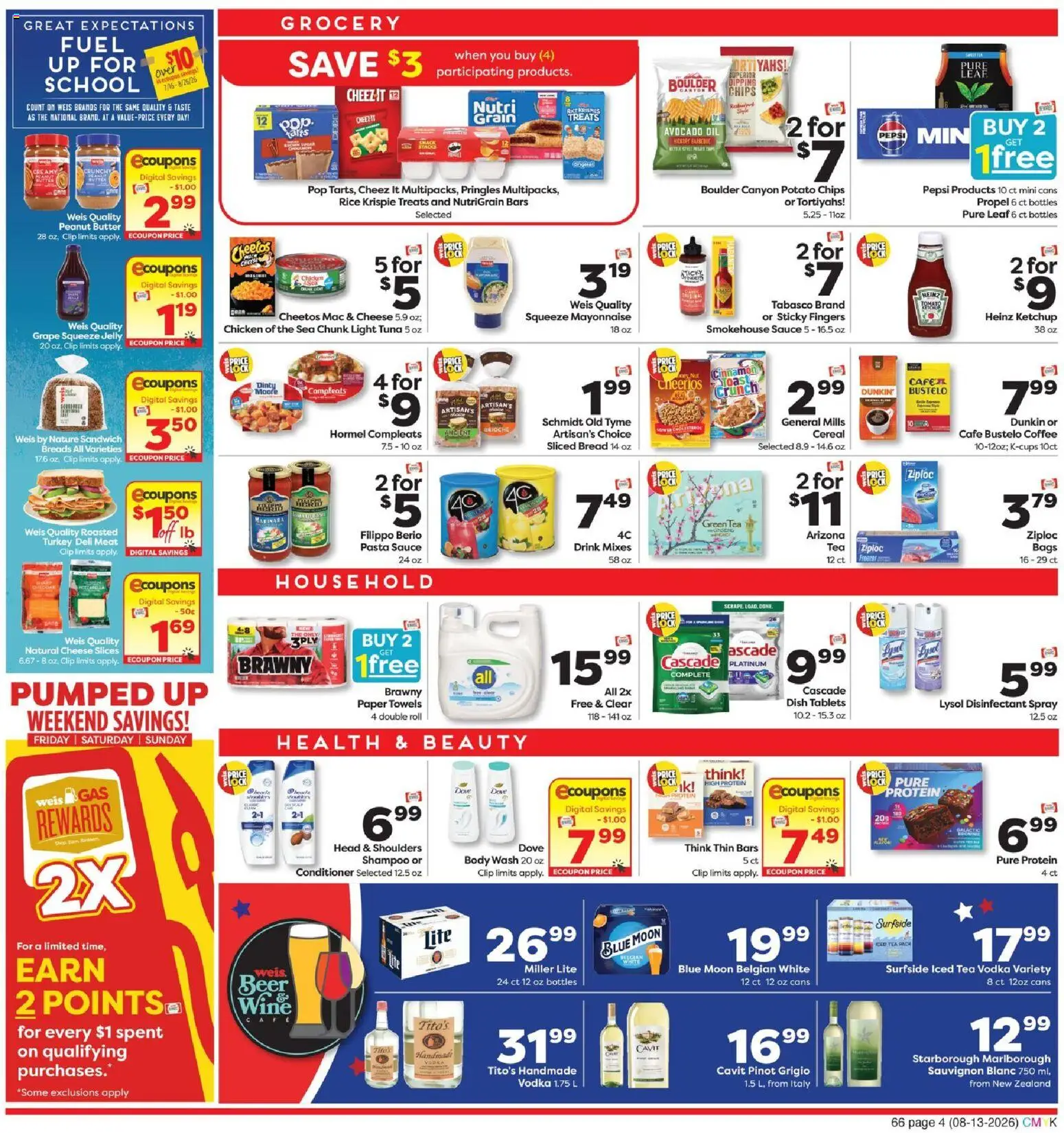 Weis Weekly Ad - valid from 08/13/2026 | Page: 7 | Products: Turkey, Tea, Protein, Pasta