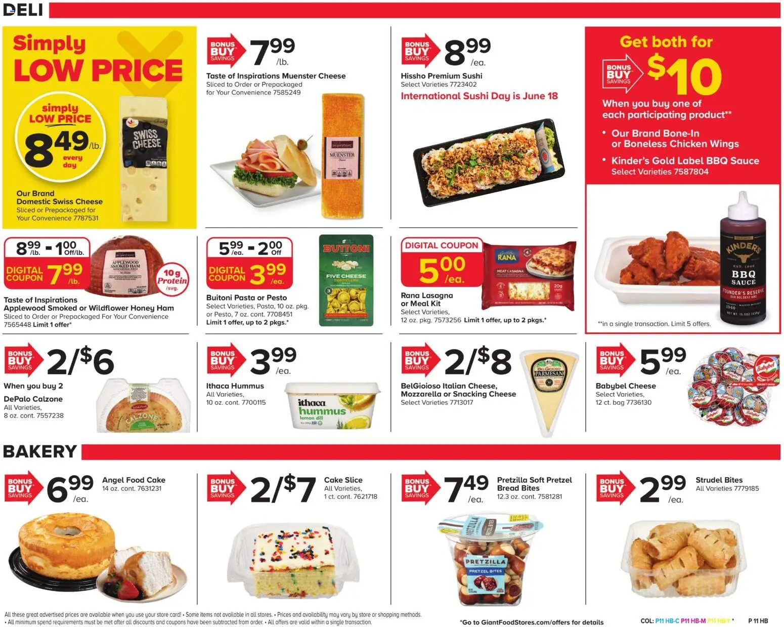 Giant Weekly Ad - valid from 12.06.2026 | Page: 12 | Products: Bread, Ham, Pasta, Sauce
