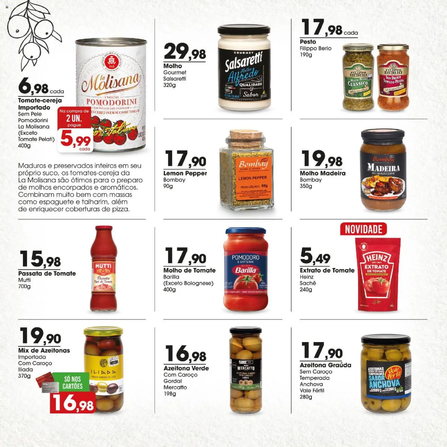 Zaffari Folheto - válido de 25/06/2026 | Página: 6 | Produtos: Espaguete, Azeitonas, Anchova, Carne