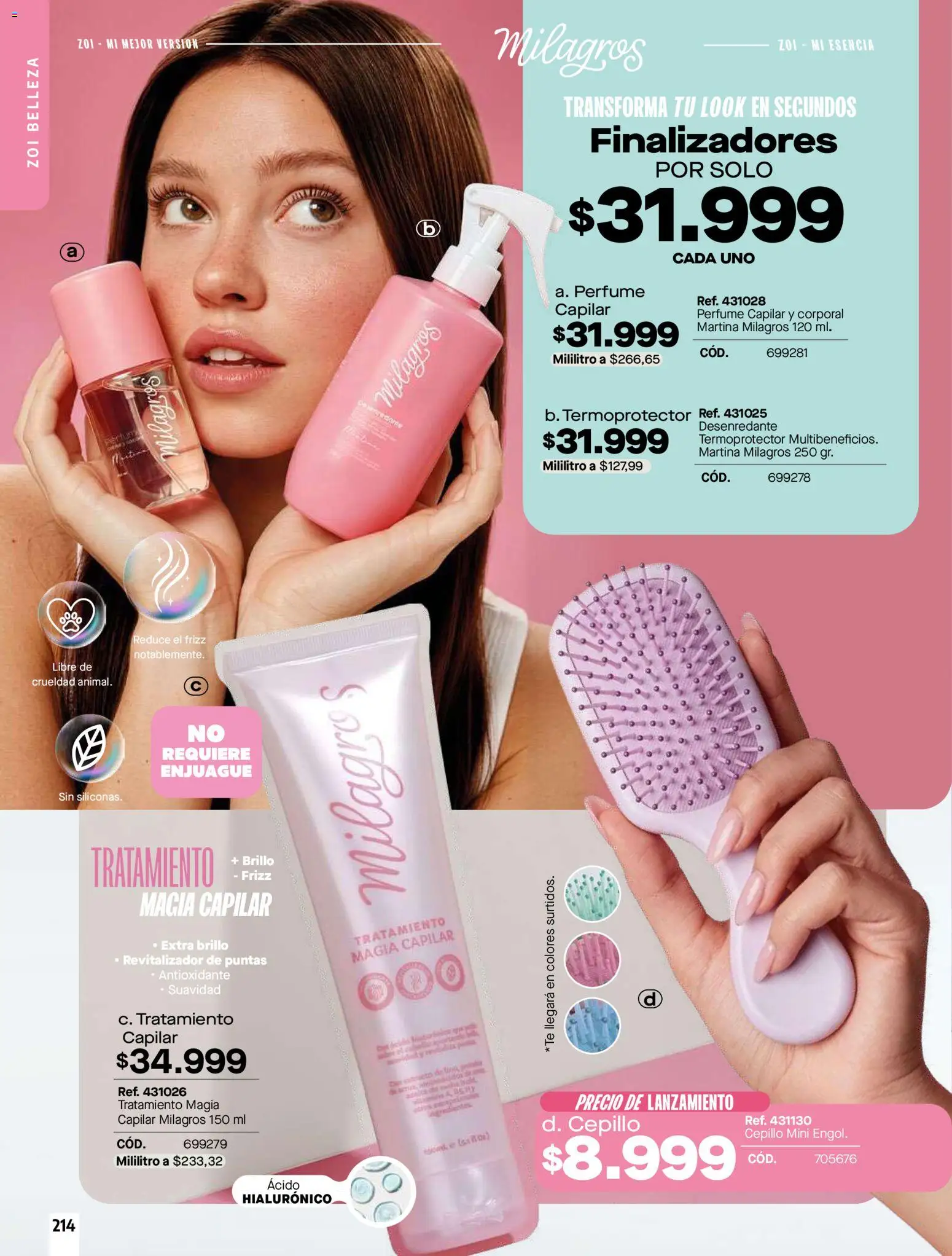 Carmel revista - valida desde el 01/04/2026 | Página: 214 | Productos: Brillo, Perfume, Cepillo