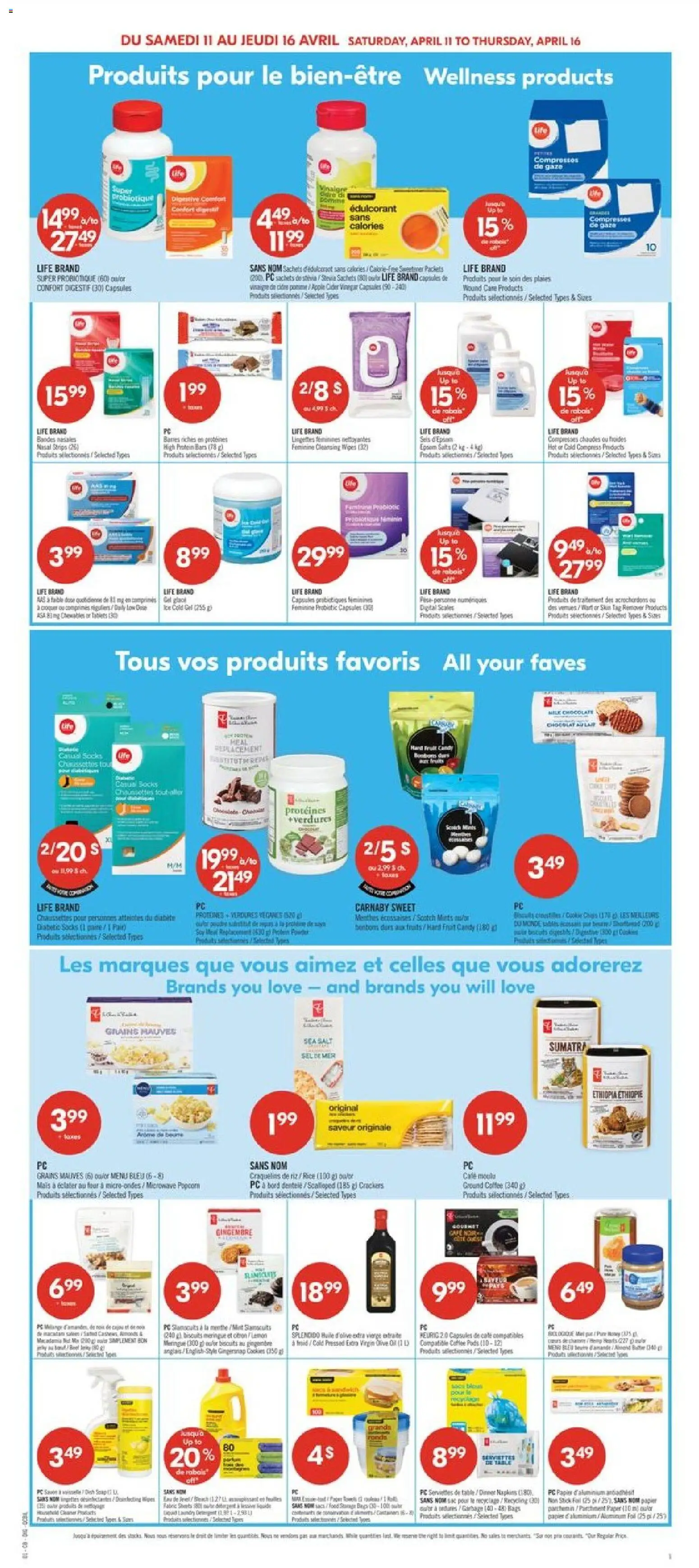 Pharmaprix flyer valid from 10.04.2026 | Page: 13 | Products: Rice, Cookies, Table, Butter