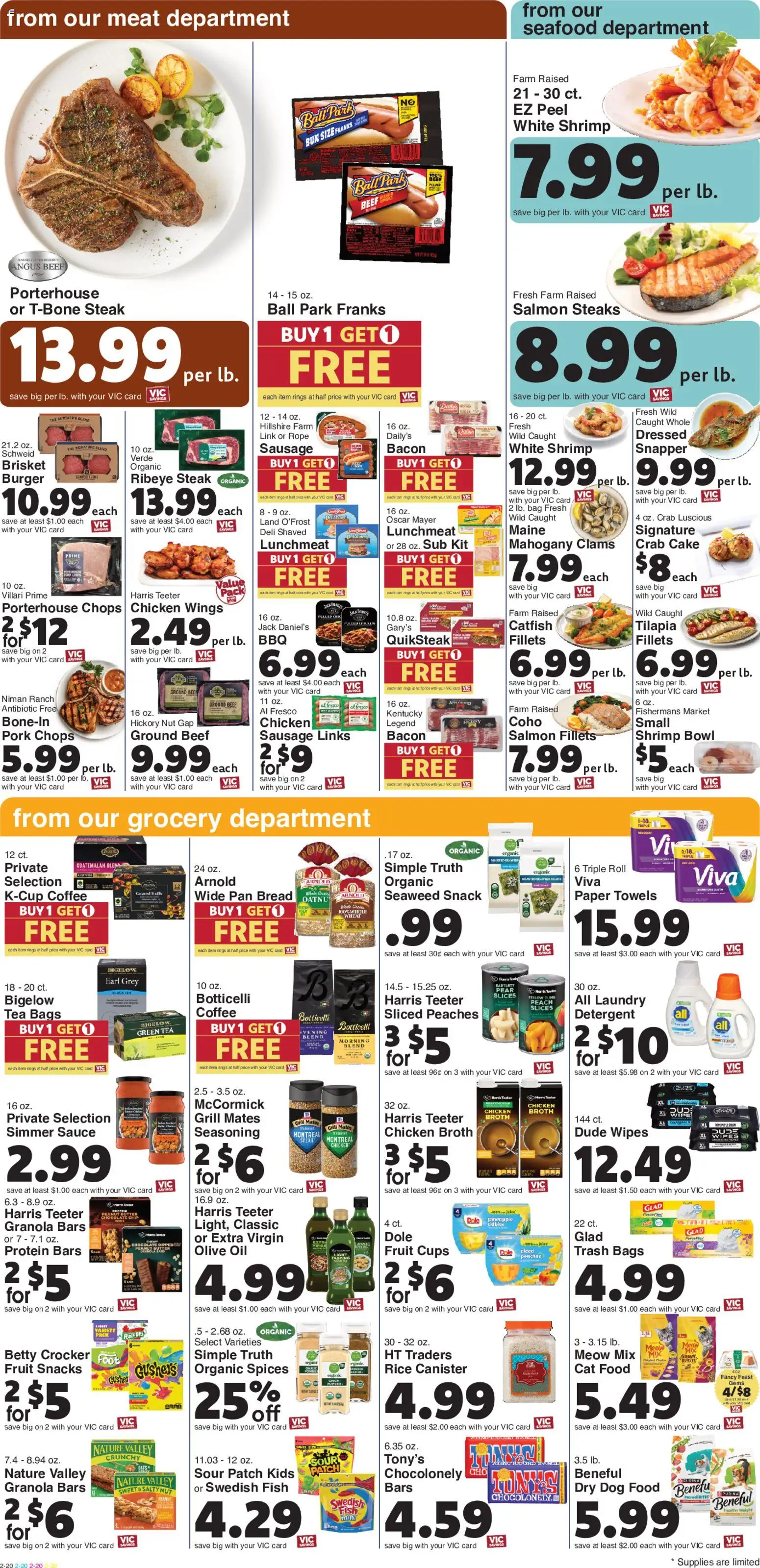 Harris Teeter Weekly Ad - NC - valid from 27.05.2026 | Page: 5 | Products: Green Tea, Cat Food, Butter, Beef