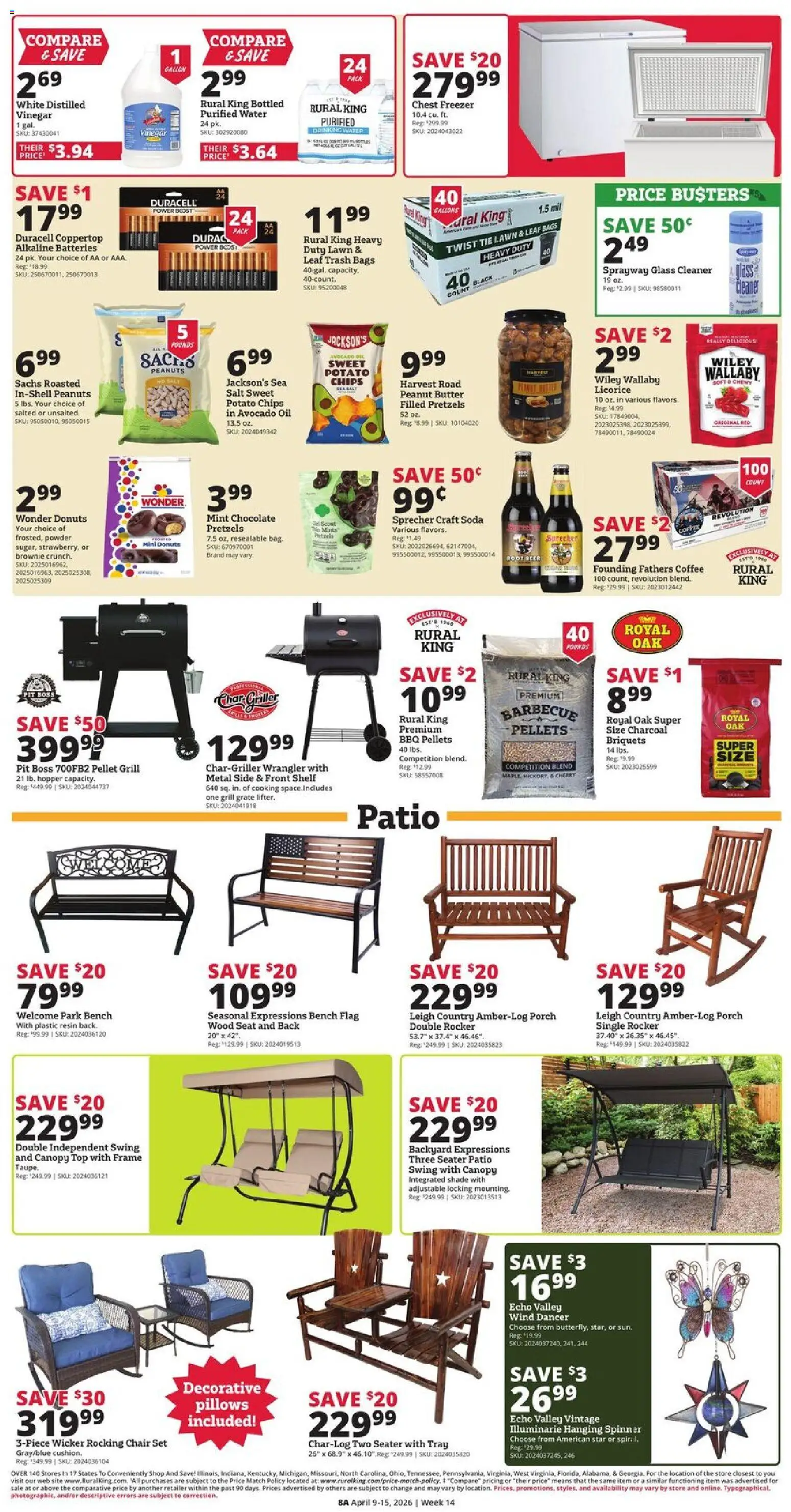 Rural King Weekly Ad - valid from 09.04.2026 | Page: 10 | Products: Grate, Shelf, Oil, Salt