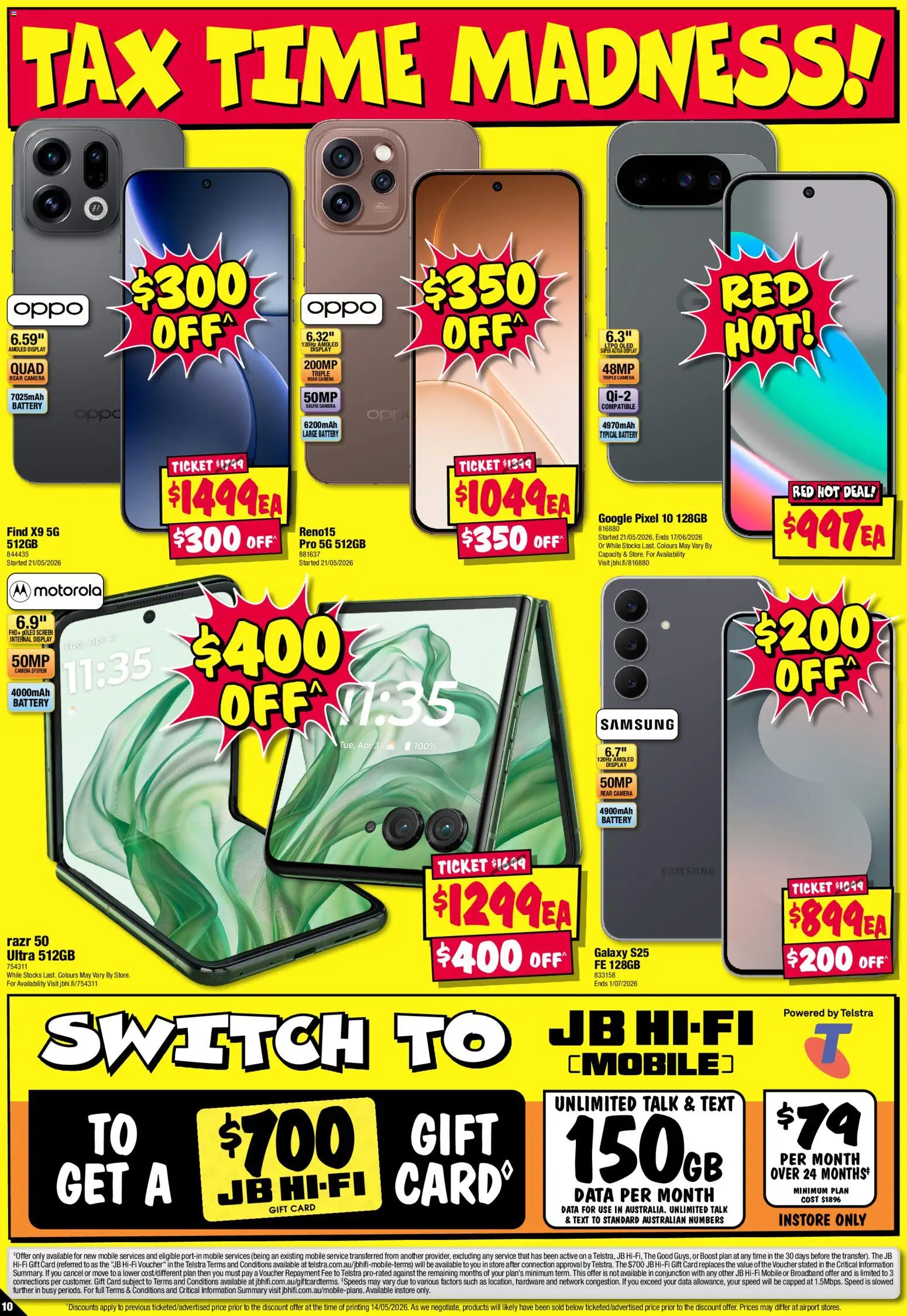 JB Hi-Fi catalogue - valid from 28.05.2026 | Page: 10 | Products: Battery, Camera, Screen, Mobile