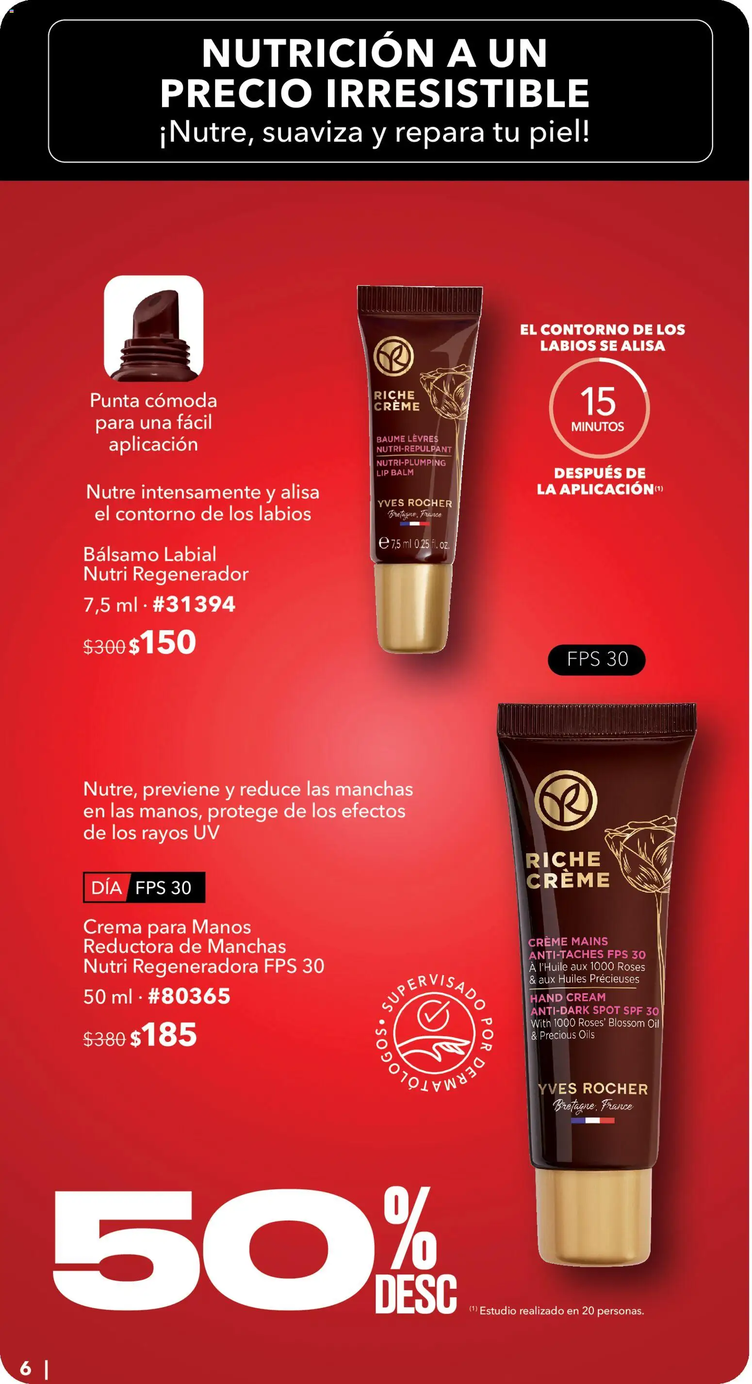 Nuevas ofertas de Yves Rocher válidas en toda la República Mexicana desde el 25.05.2026. ¡Encuentra las mejores ofertas en Yves Rocher Hot Sale! | Página: 6 | Productos: Crema, Contorno, Bálsamo