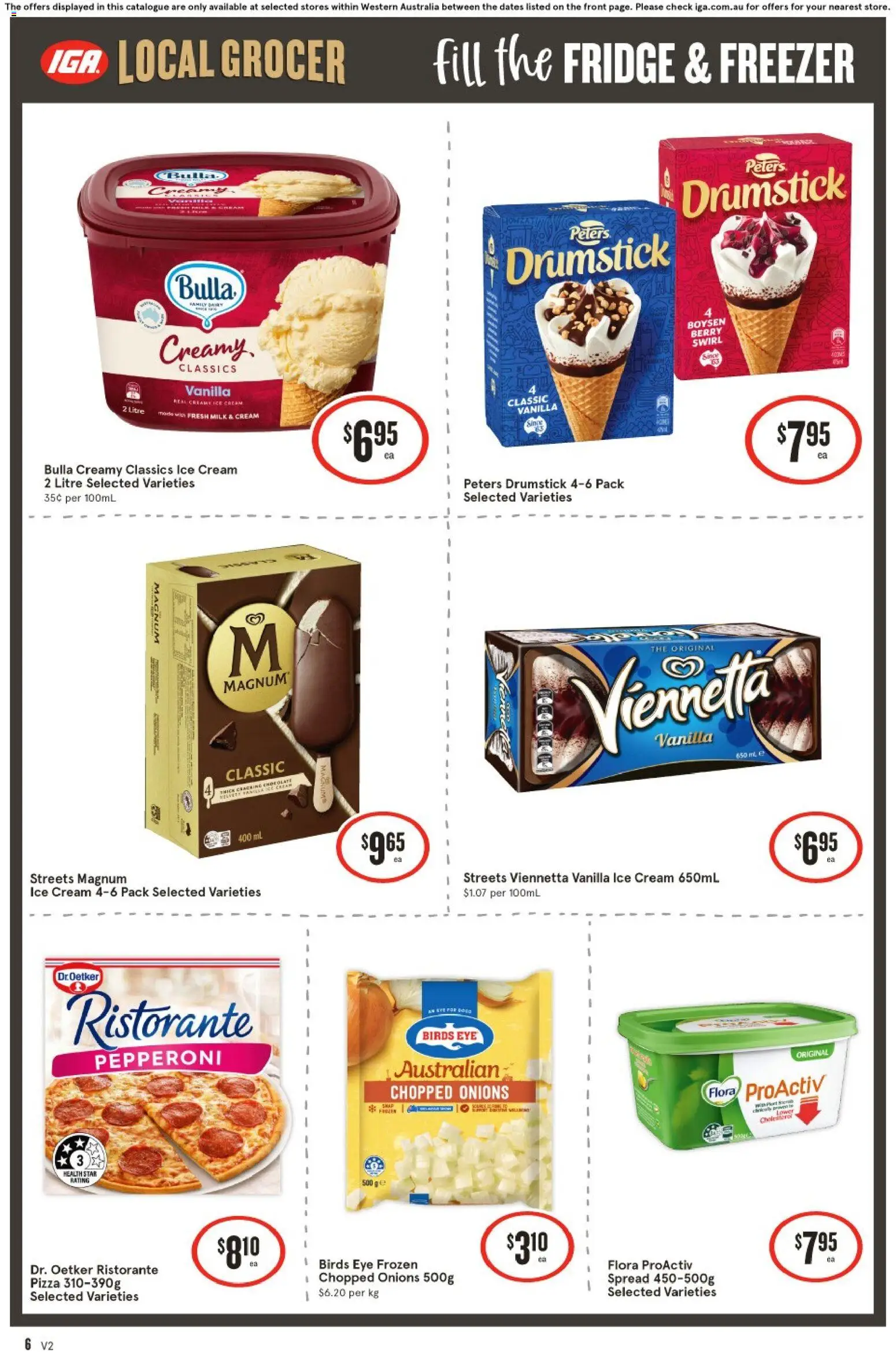IGA catalogue - valid from 22/07/2026 | Page: 7 | Products: Milk, Pizza, Cream, Ice cream