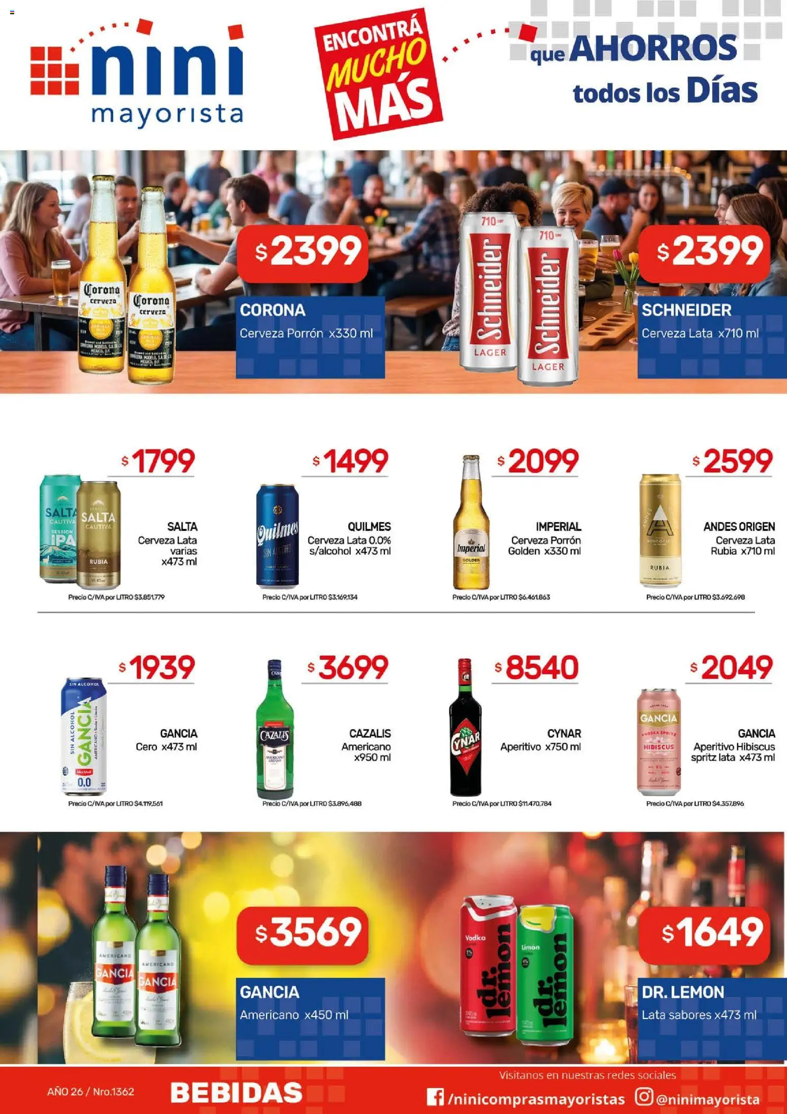 NINI Mayorista ofertas │ válido desde el 01.06.2026 | Página: 16 | Productos: Vodka, Limón, Cerveza