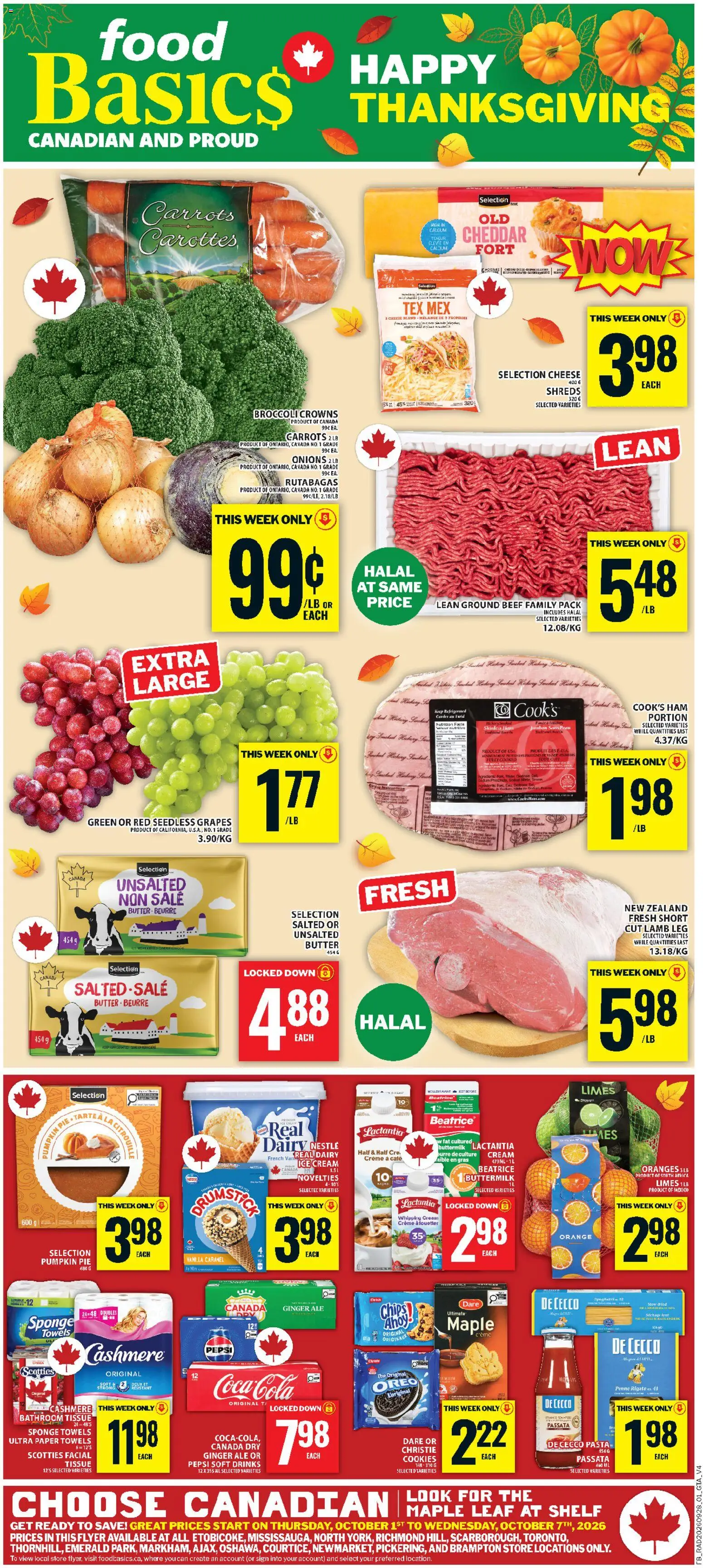Food Basics flyer valid from Oct 1, 2026 | Page: 1