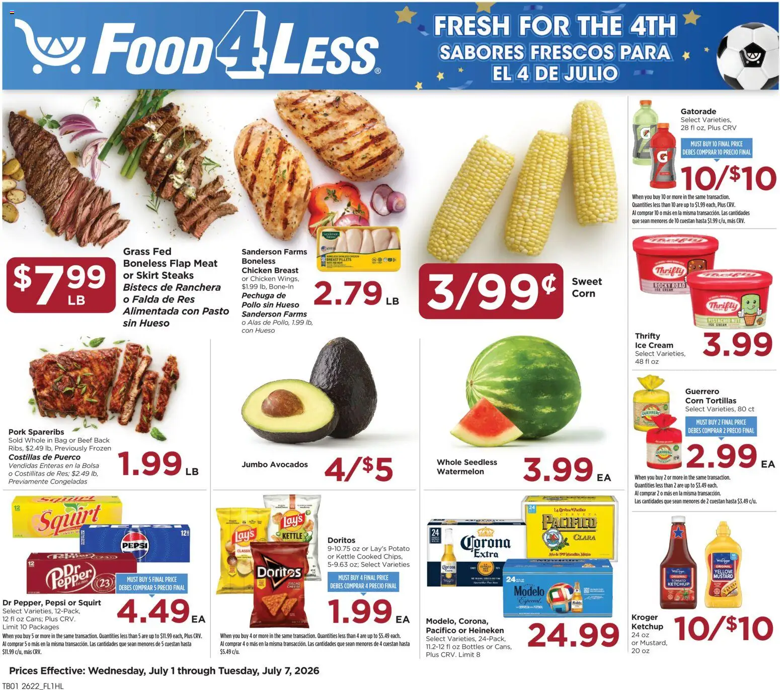 Food 4 Less Weekly Ad - valid from 07/01/2026 | Page: 1