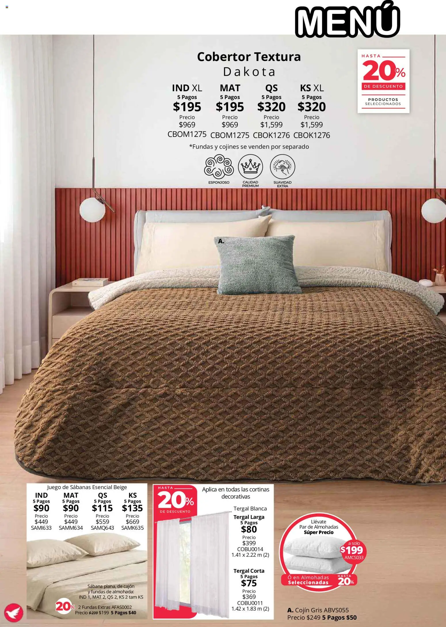 Nuevas ofertas de Colchas Concord válidas en toda la República Mexicana desde el 01/08/2026. ¡Encuentra las mejores ofertas en Colchas Concord catálogo Colección Cobertor! | Página: 60 | Productos: Cobertor, Juego, Almohada, Sabanas