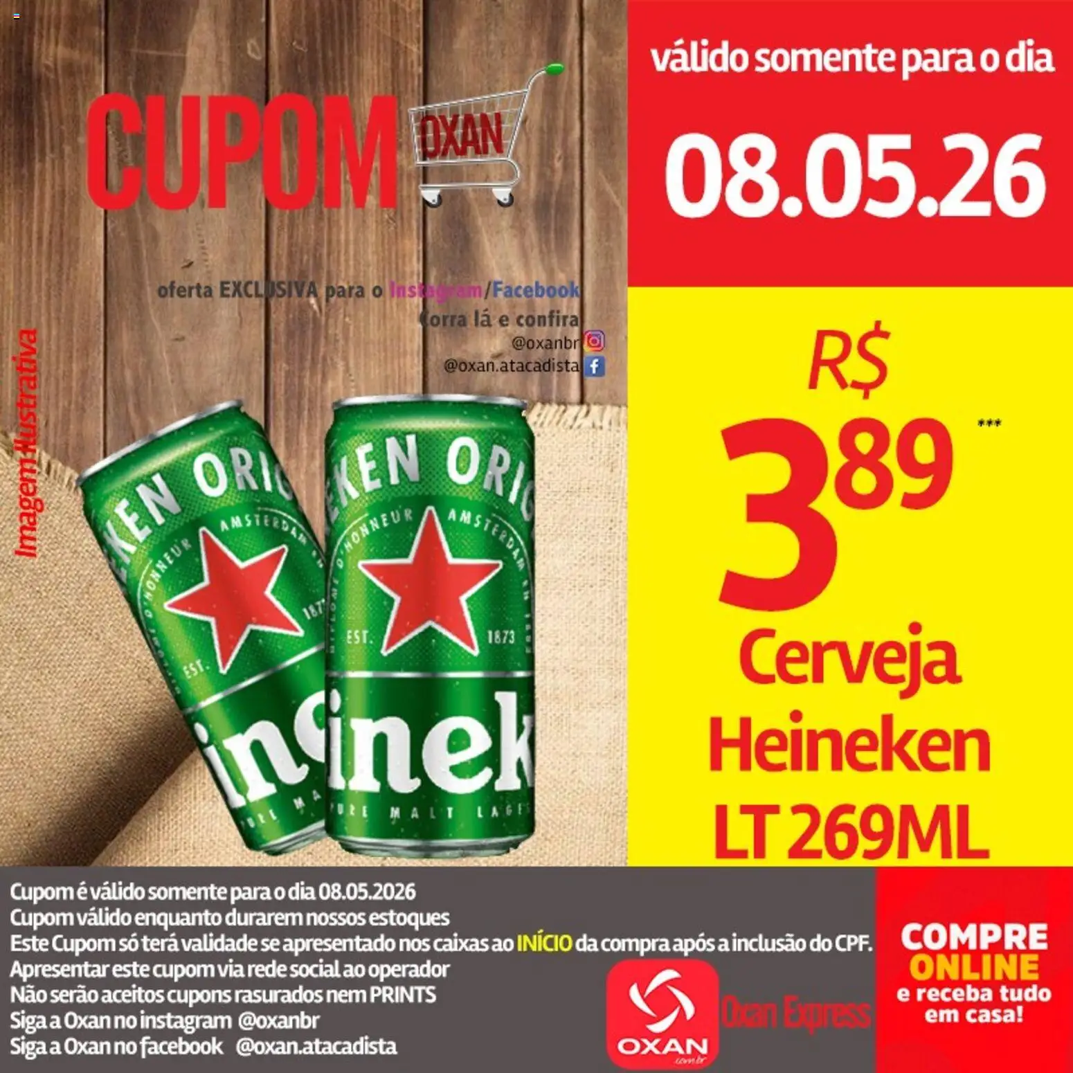 Oxan Atacadista Folheto - válido de 08.05.2026 | Página: 13 | Produtos: Cerveja, Heineken
