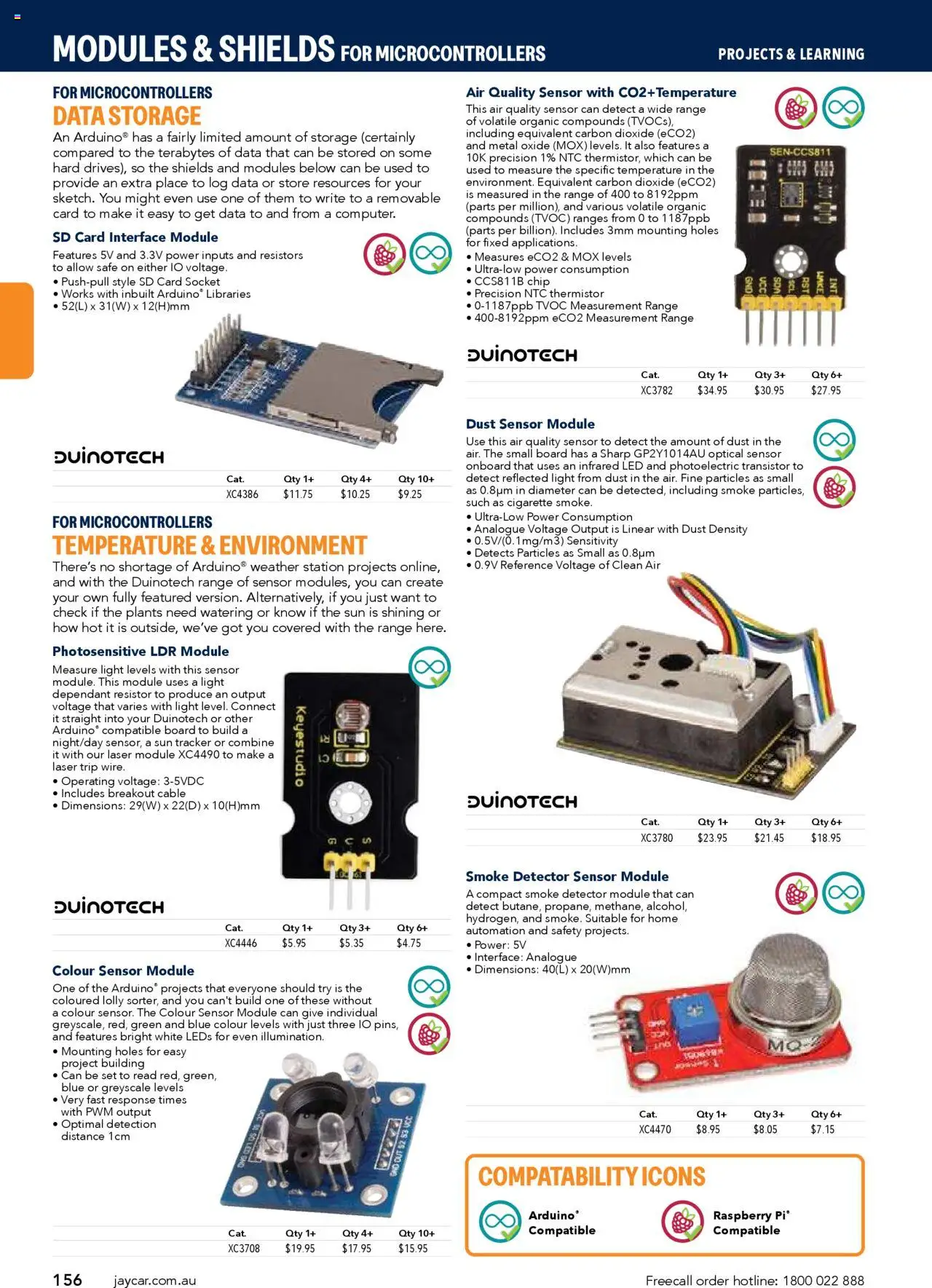 Jaycar catalogue - valid from 09/07/2025 | Page: 156 | Products: Light, Raspberry, Cable, Weather station