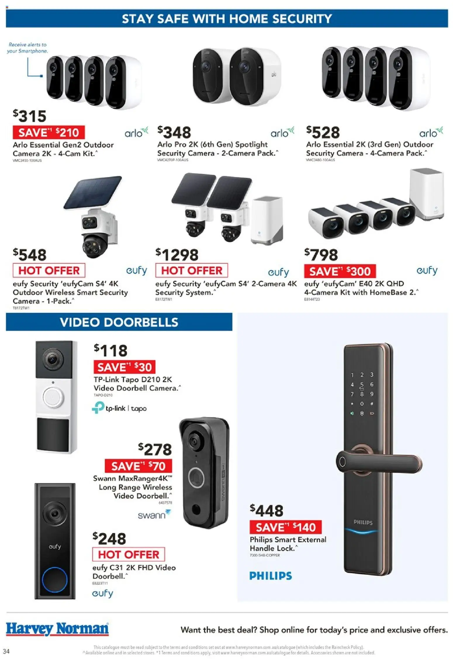 Harvey Norman catalogue - valid from 19.05.2026 | Page: 34 | Products: Accessories, Doorbell, Camera, Safe