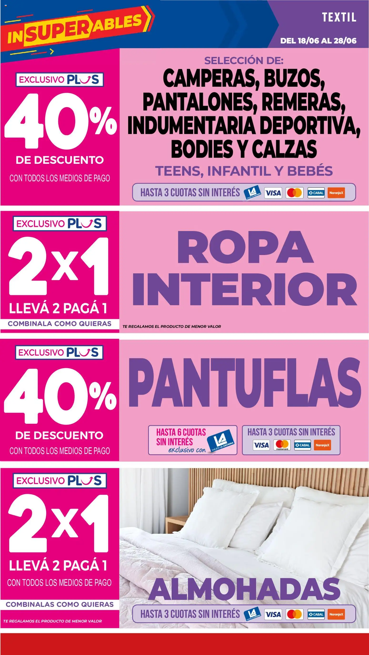 La Anonima catálogo │ válido desde el 18.06.2026 | Página: 34 | Productos: Calzas, Ropa, Ropa interior, Té